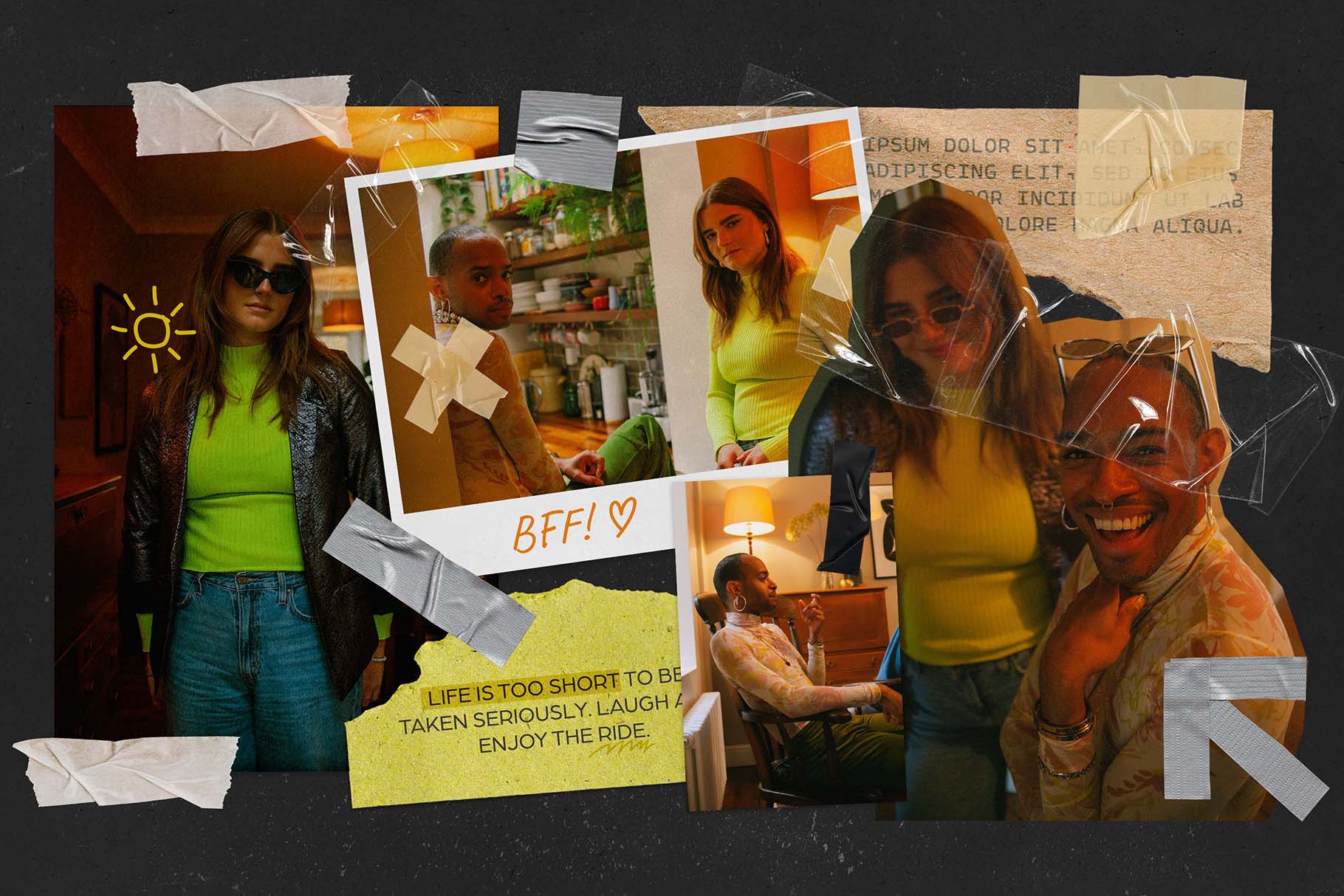 Scrapbook Photo Effect Template in PSD