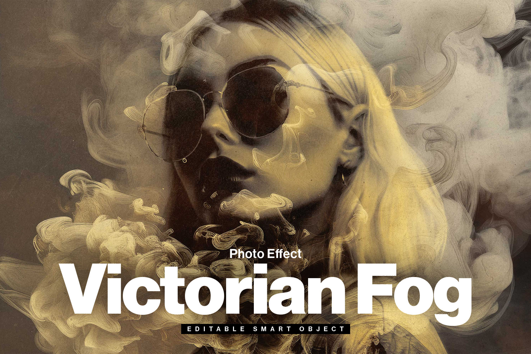 Vintage Victorian Fog Photo Effect Template
