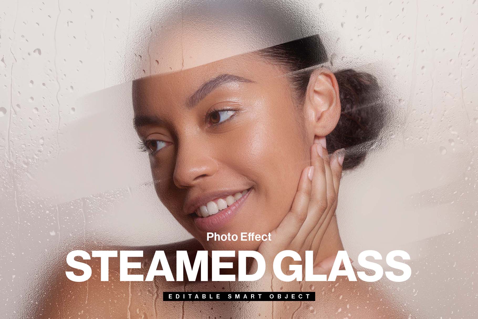 Steamed Glass Photo Effect Template