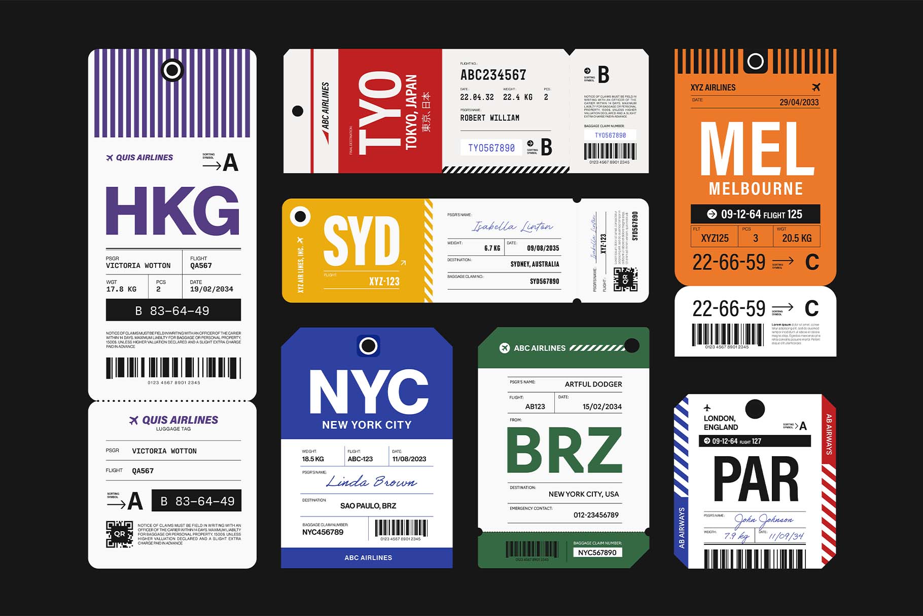 Luggage Tag Elements