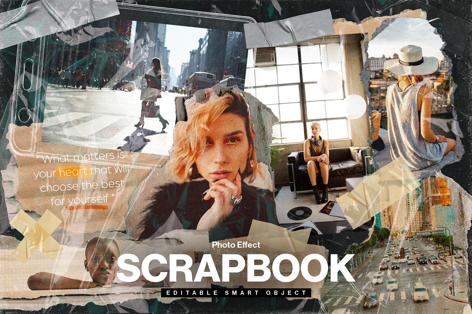 Scrapbook Photo Collage Template Vol.4