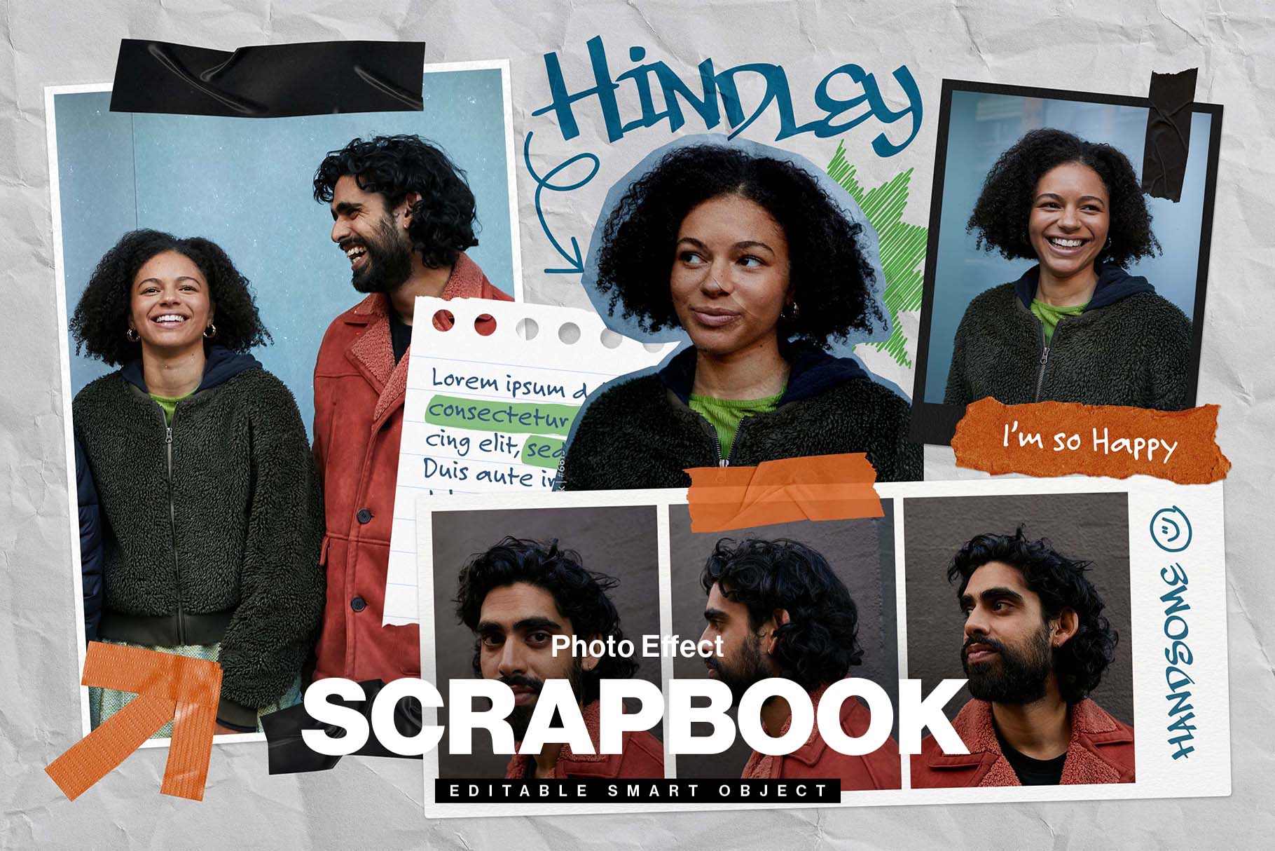 Scrapbook Photo Collage Template Vol.5