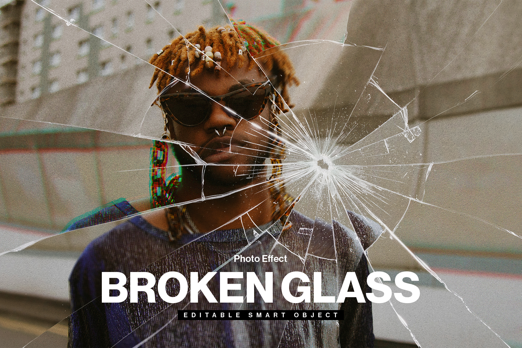 Broken Glass Photo Effect