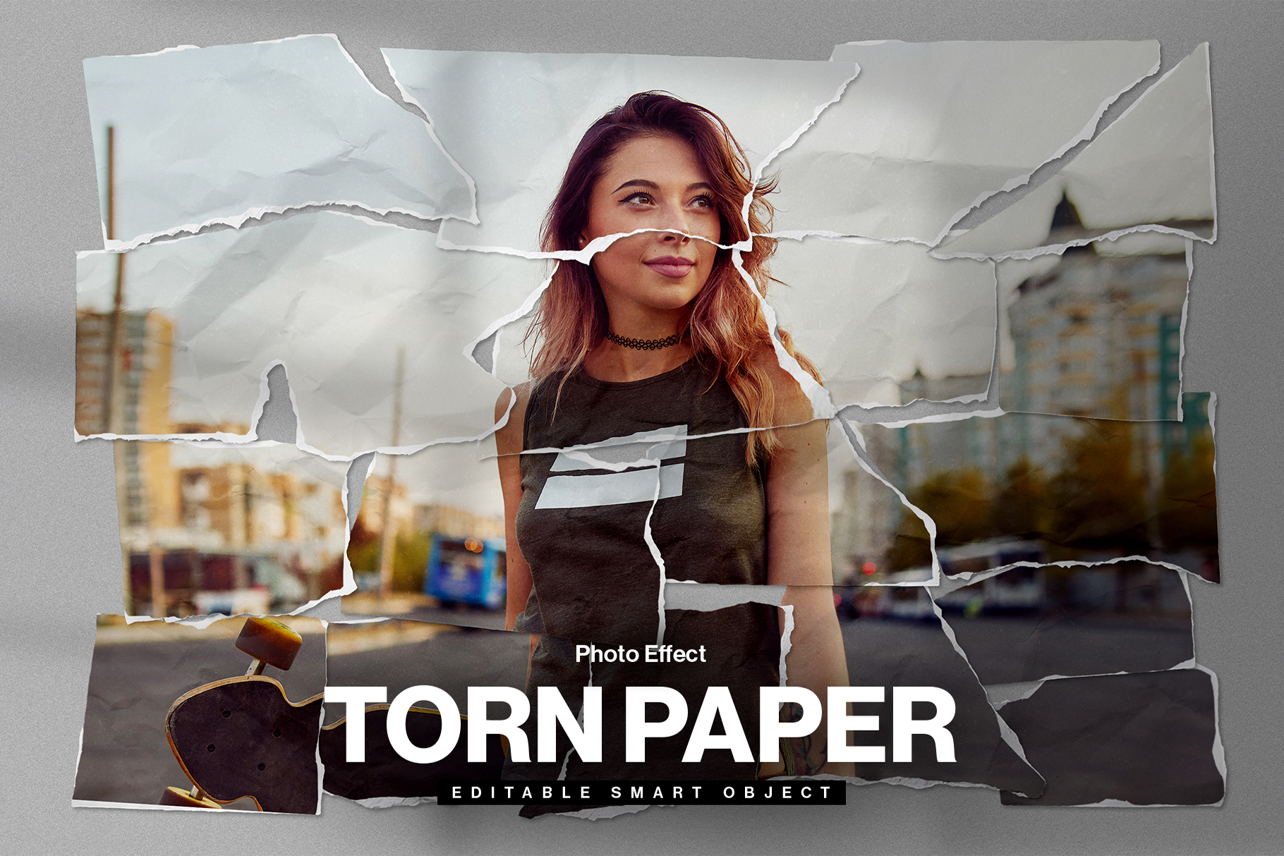 Torn Paper Photo Effect Template
