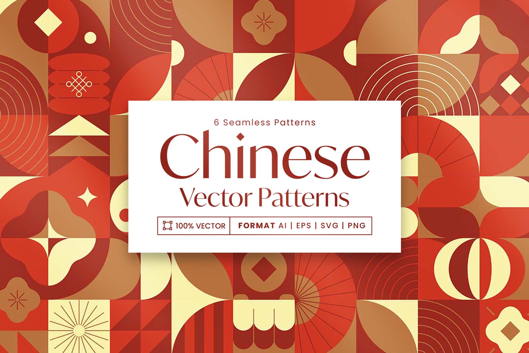 Abstract Chinese Patterns Set