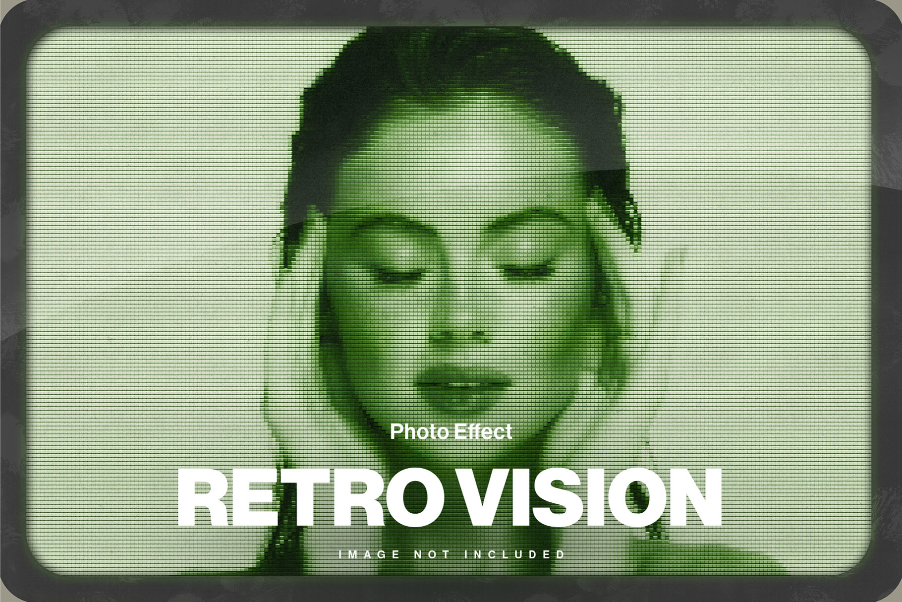 Vintage Screen Pixel Effect Template