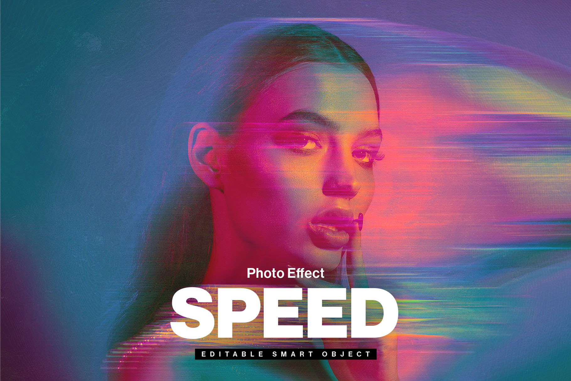 Abstract Speed Blur Photo Effect Template
