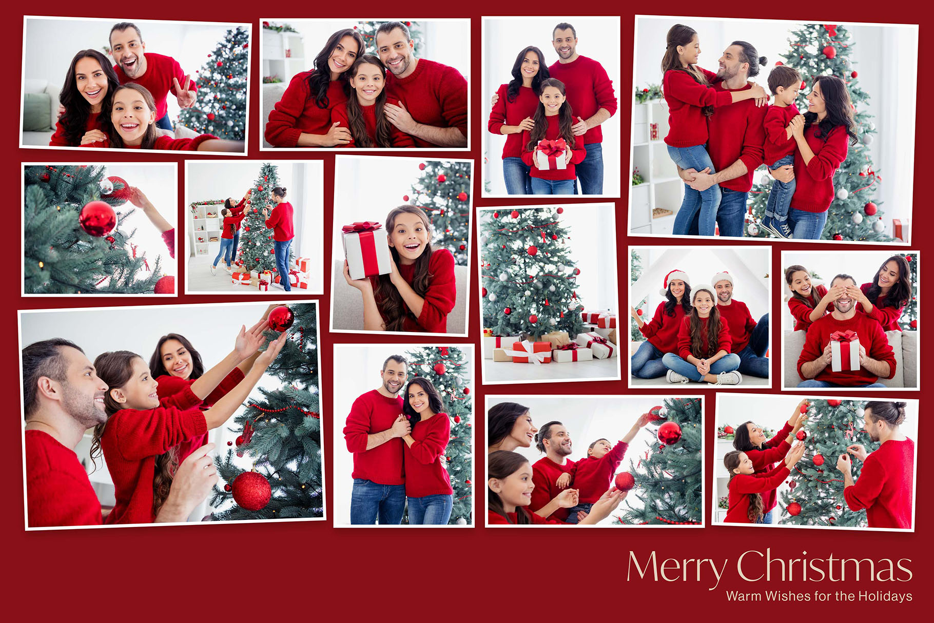 Christmas Family Photo Collage Template
