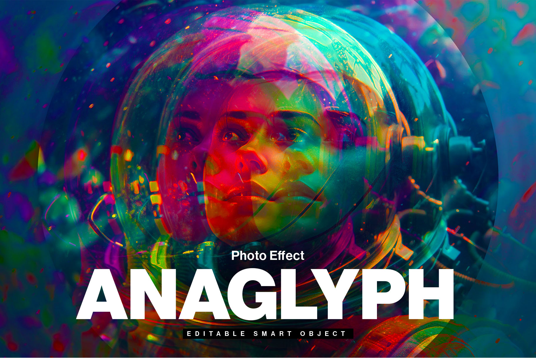 Anaglyph Photo Effect Template