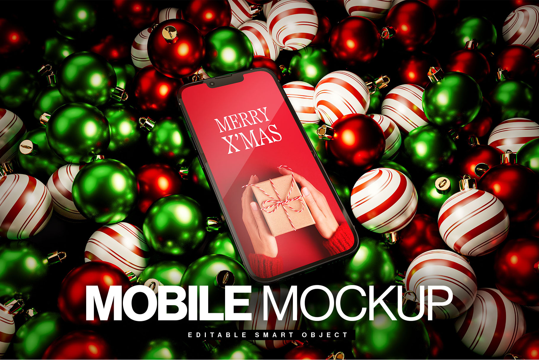Christmas Phone Mockup Template