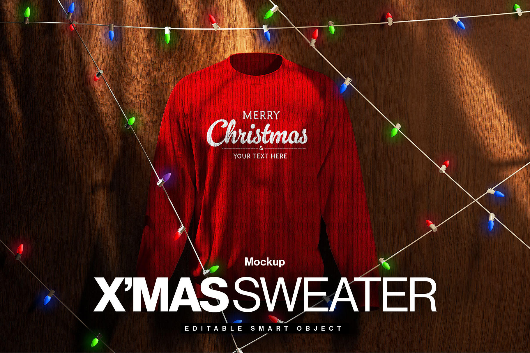 Christmas Sweater Mockup Template