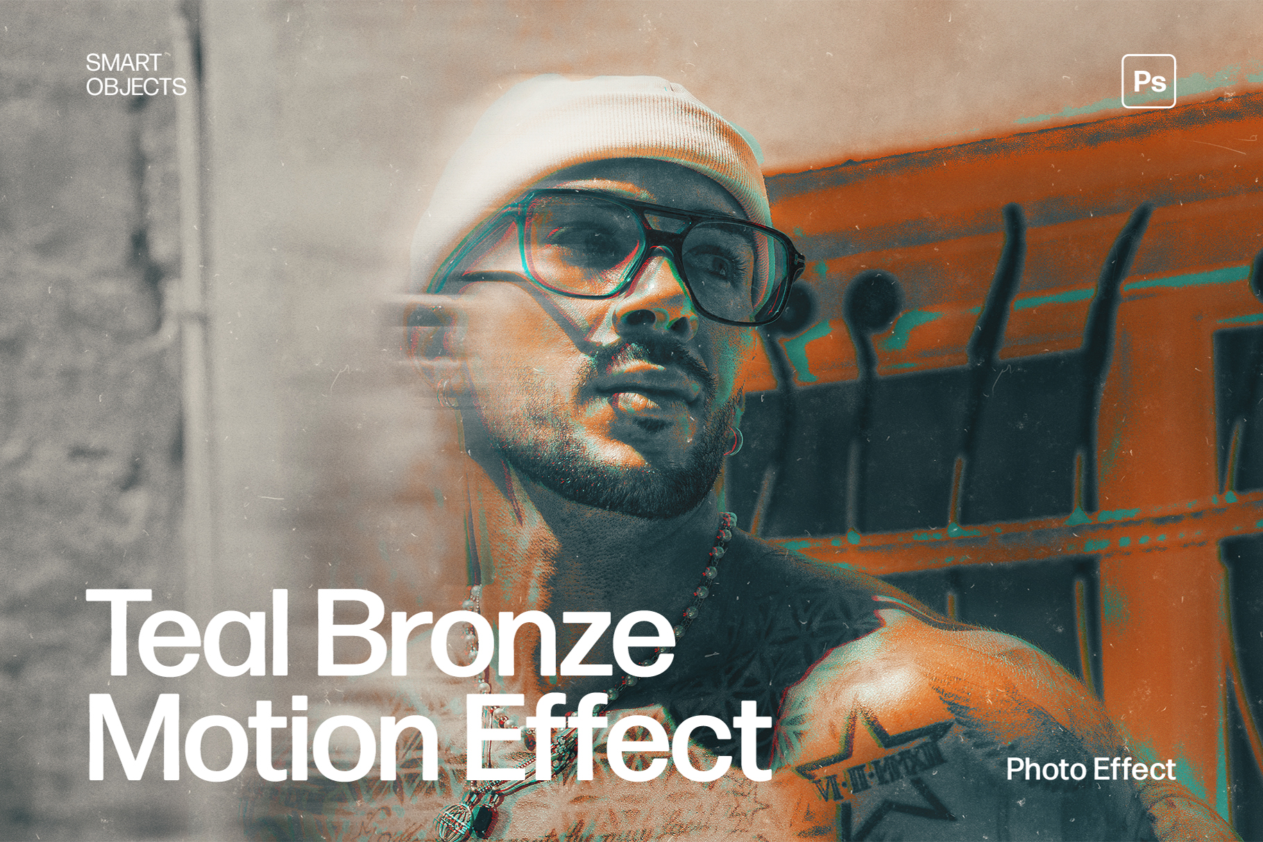Vintage Glitch Photo Effect Template