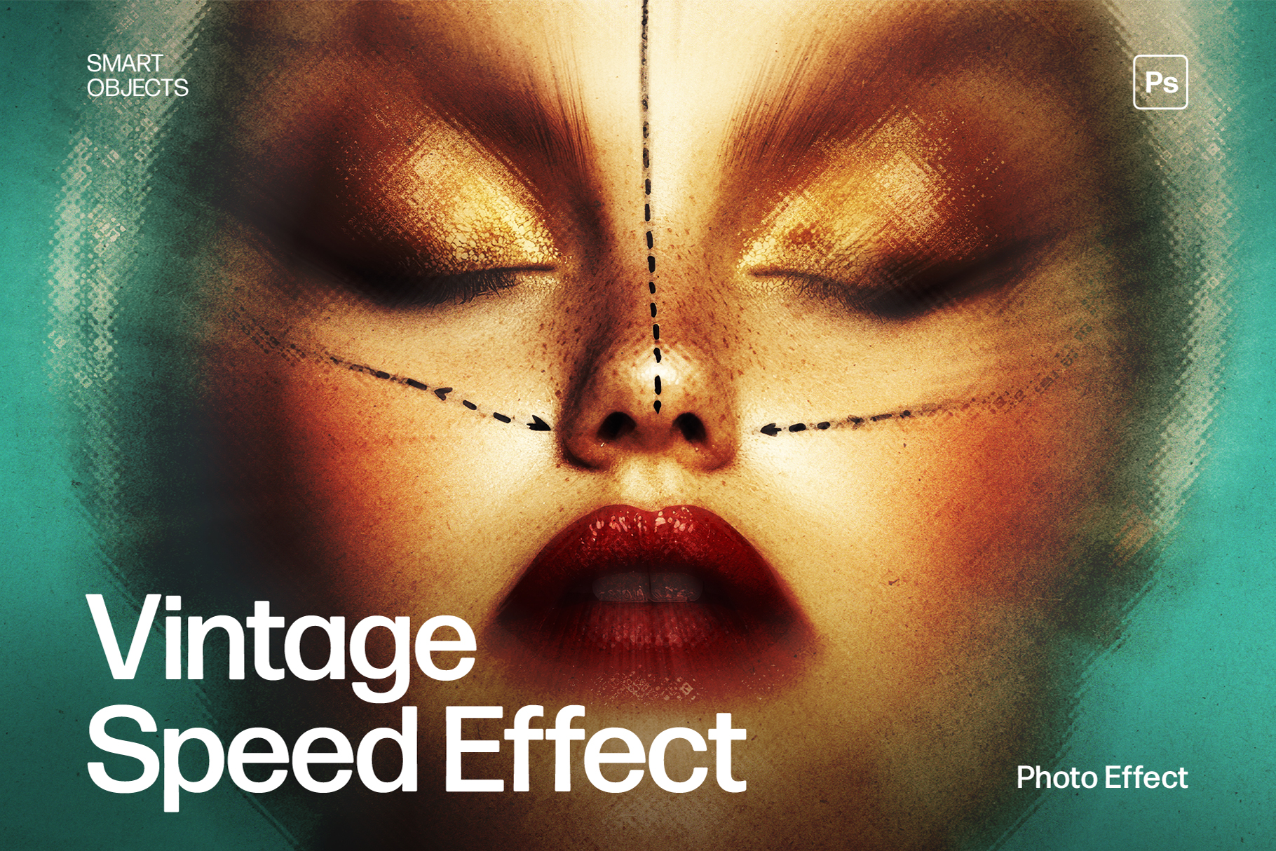 Vintage Speed Blur Photo Effect Template