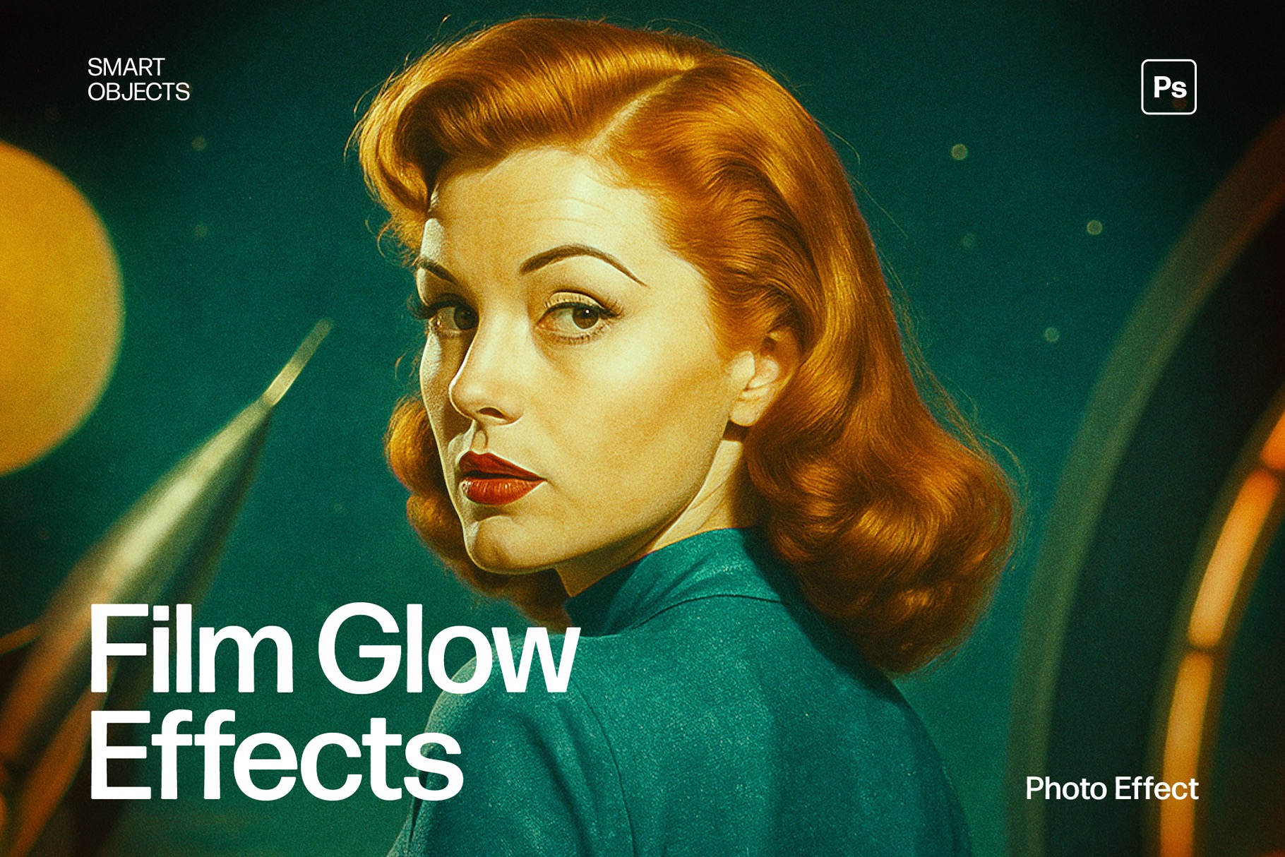 Vintage Film Glow Photo Effect Template