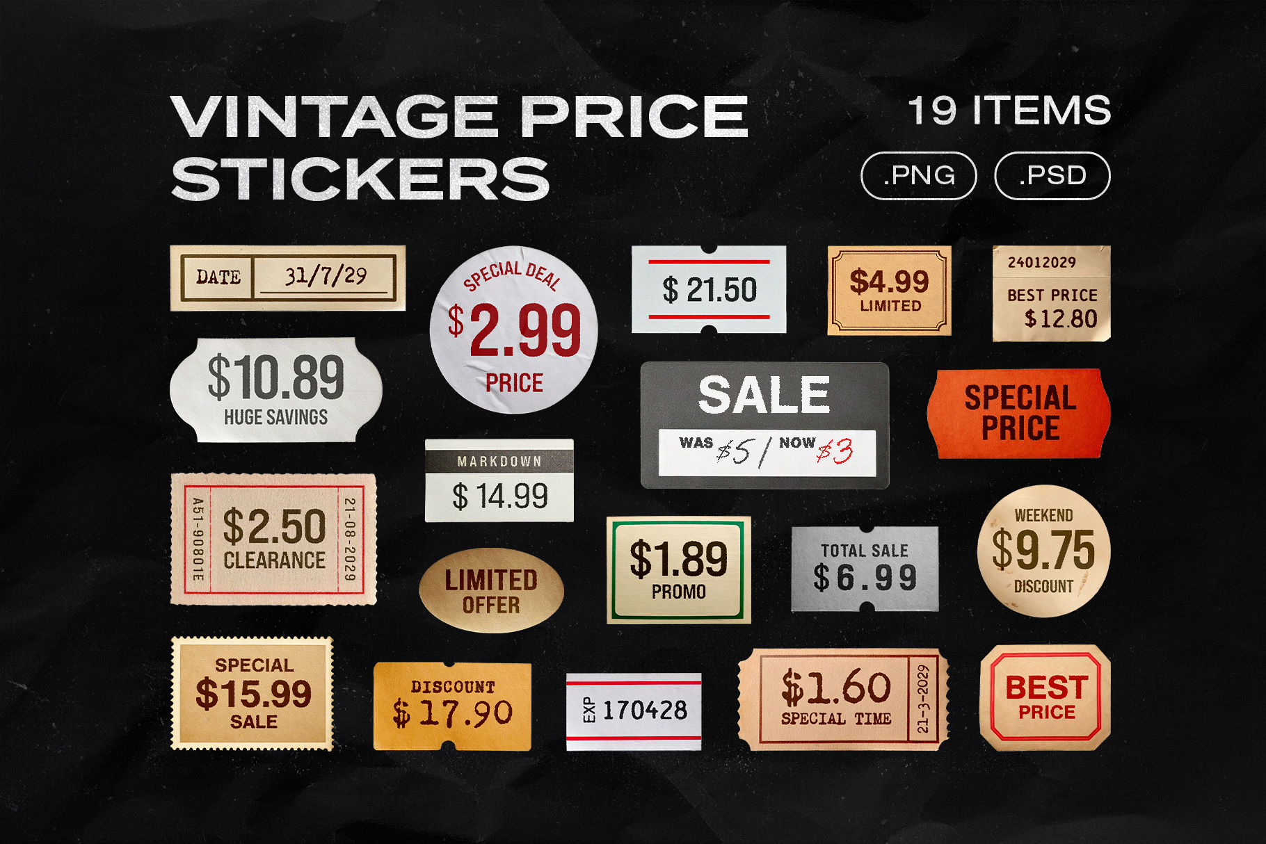 Vintage Price Stickers