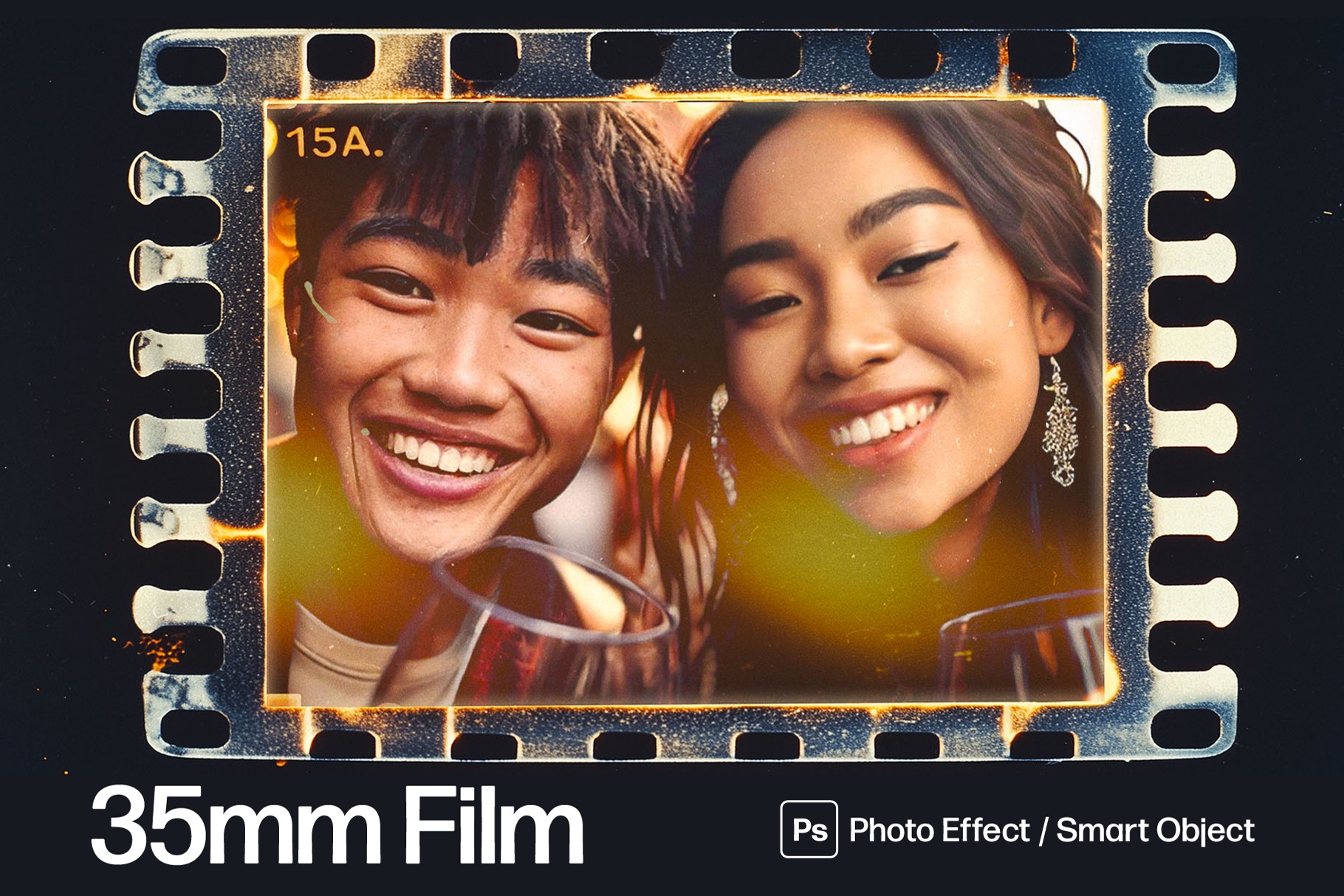 Film Strip Photo Frame Template