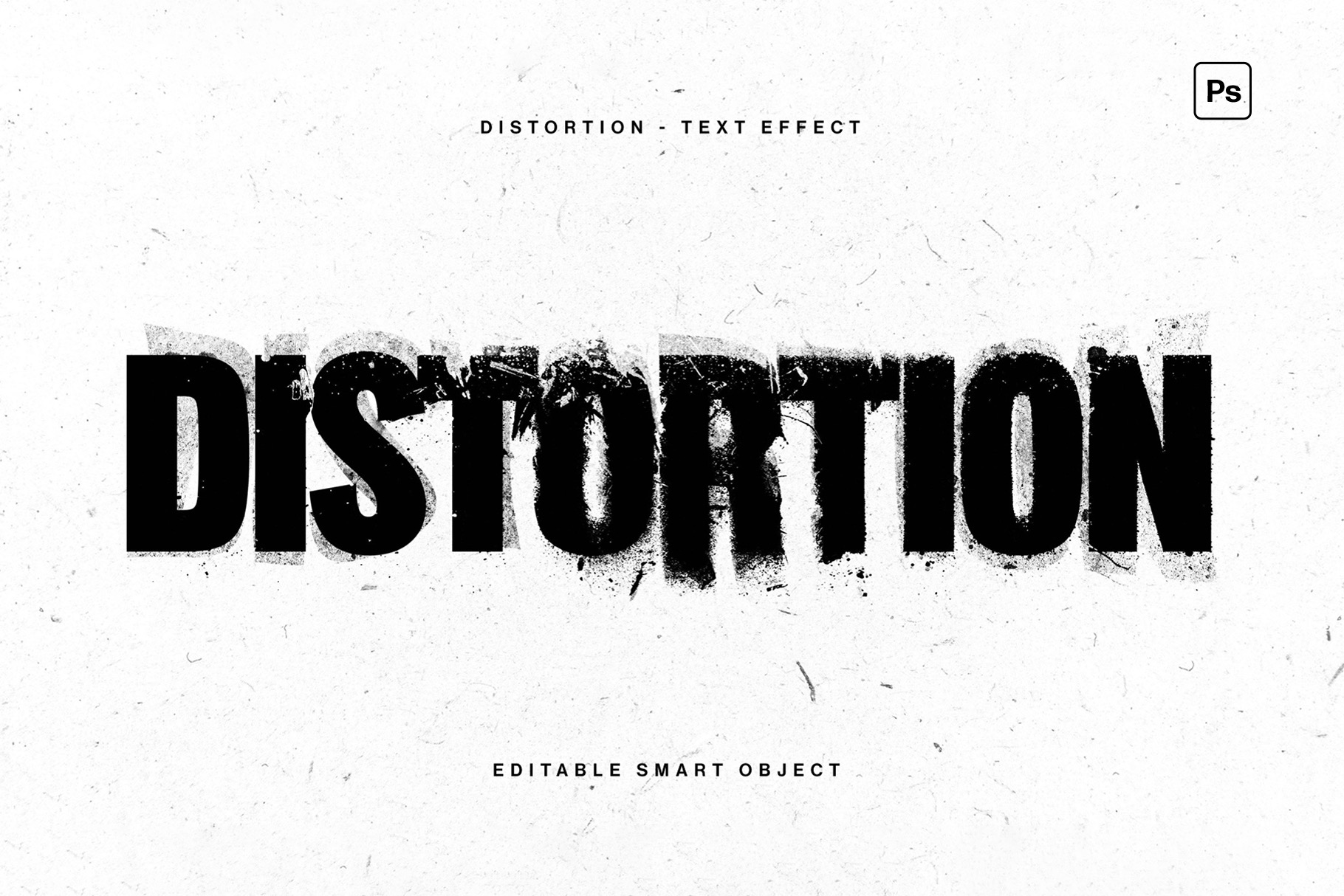 Grunge Distortion Text Effect Template