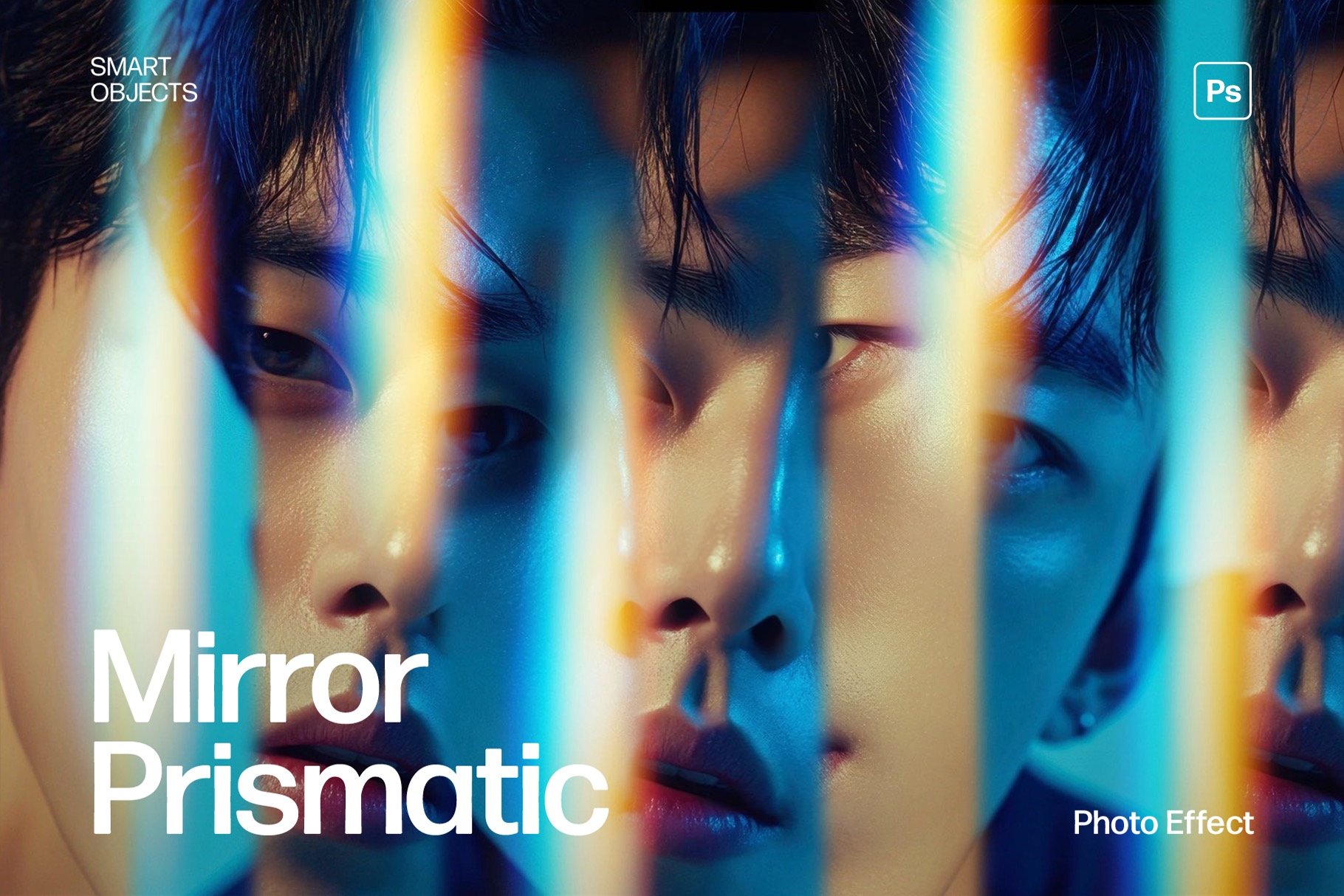 Mirror Prismatic Photo Effect Template