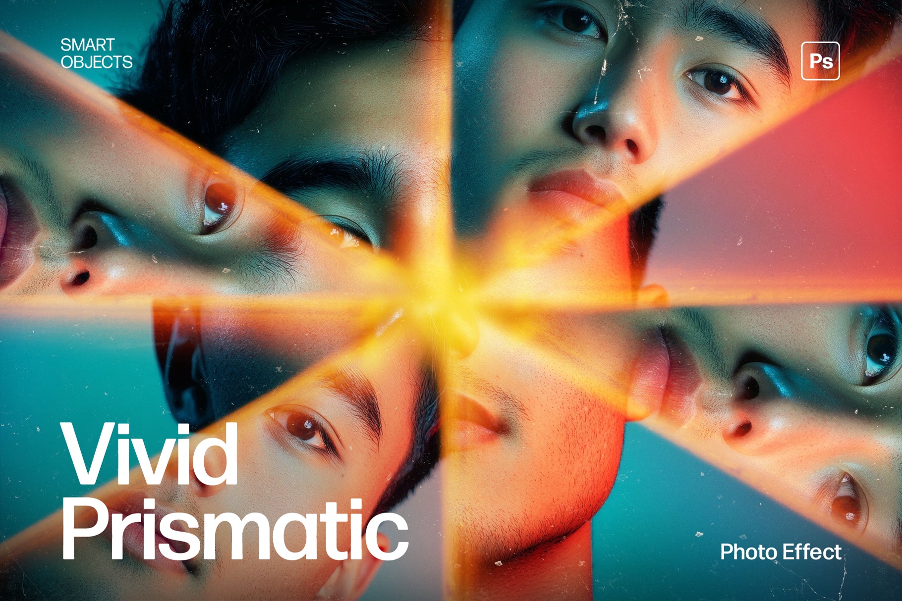 Vivid Prismatic Photo Effect Template
