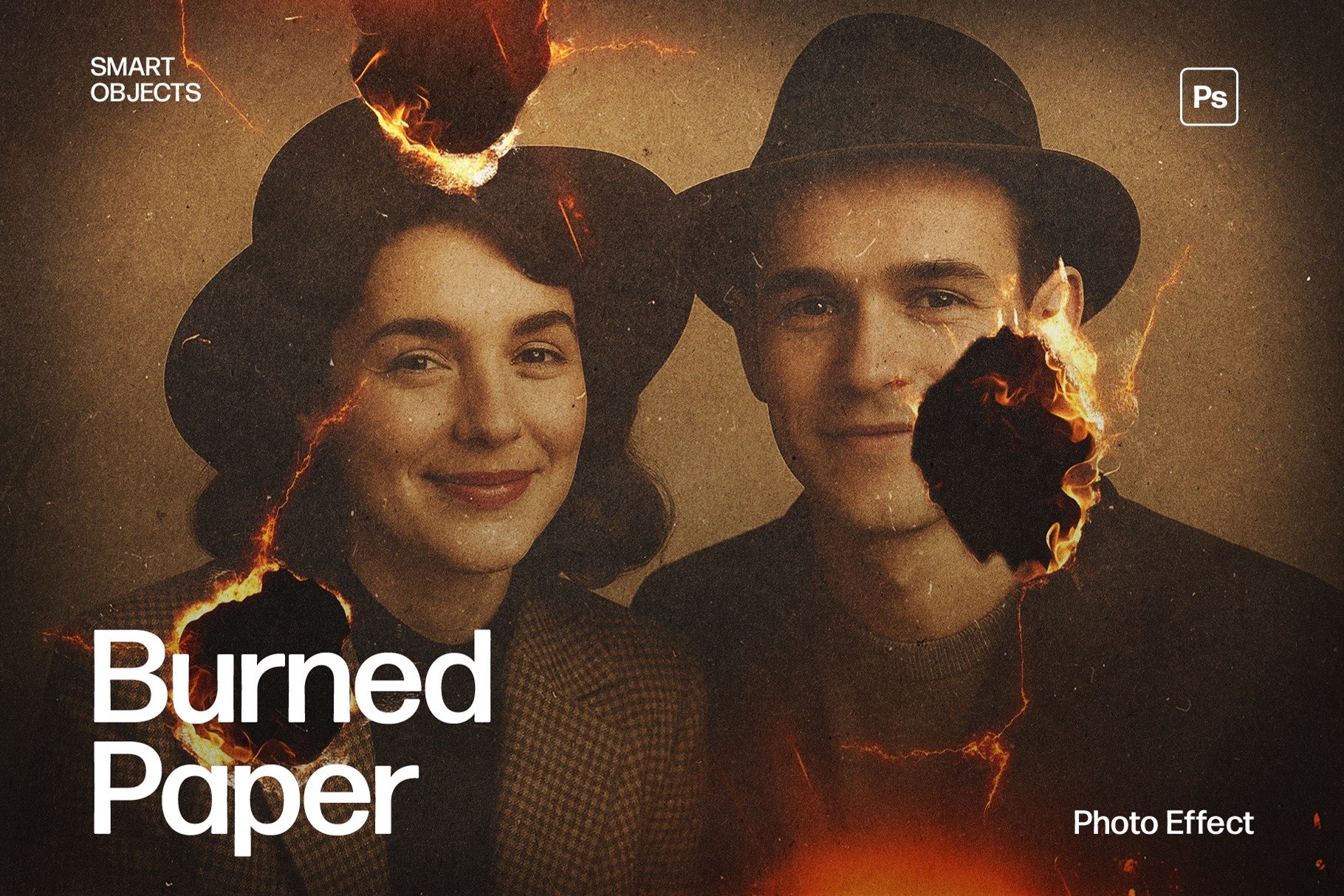 Burnt Paper Effect Template