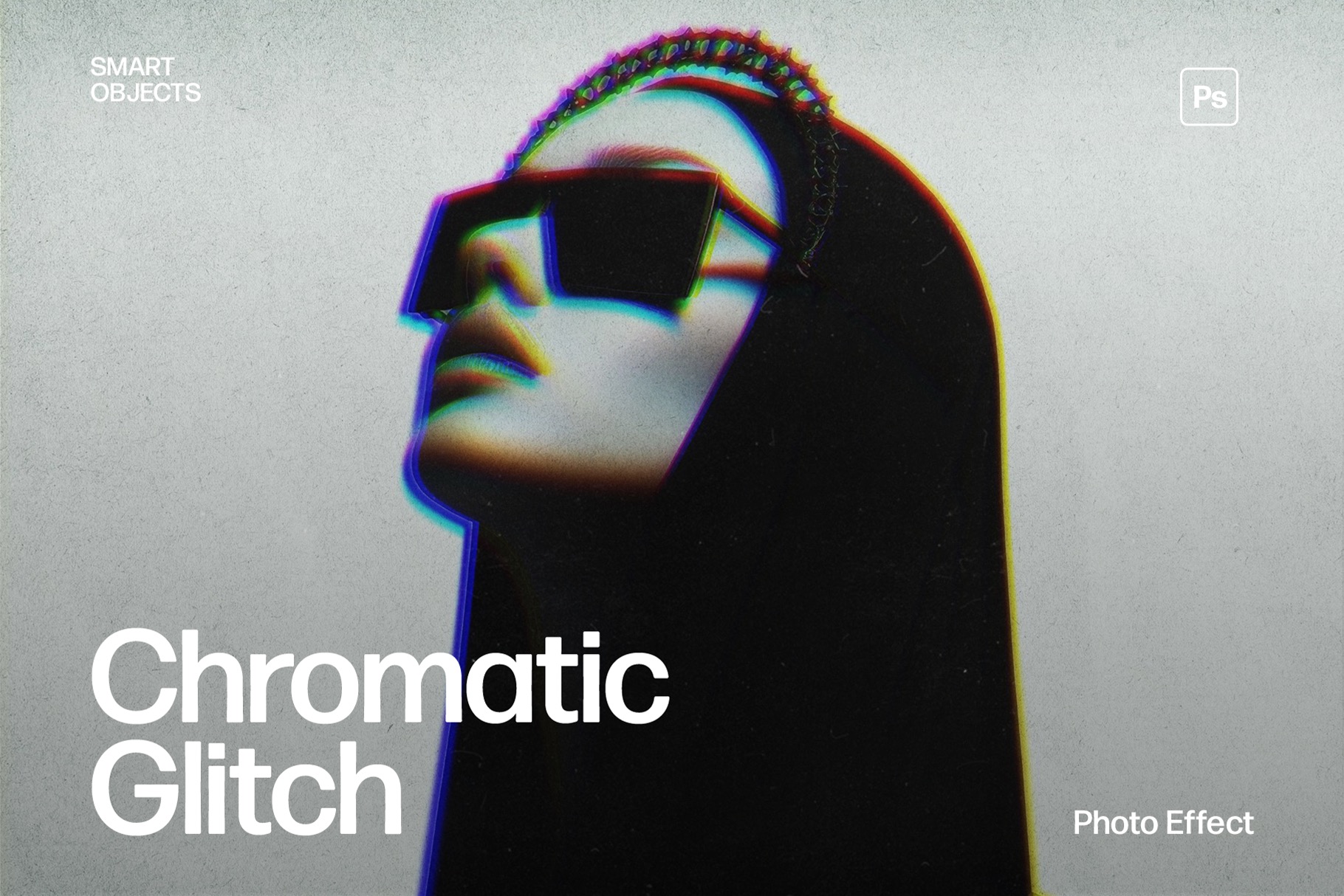 Chromatic Glitch Photo Effect Template