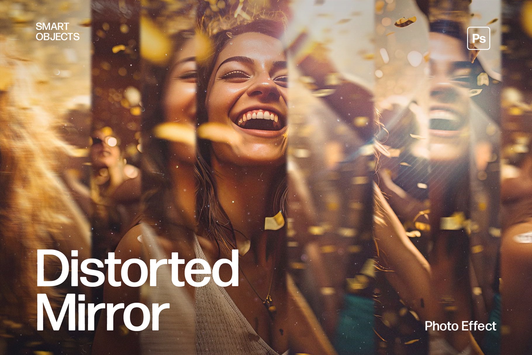 Distorted Mirror Photo Effect Template