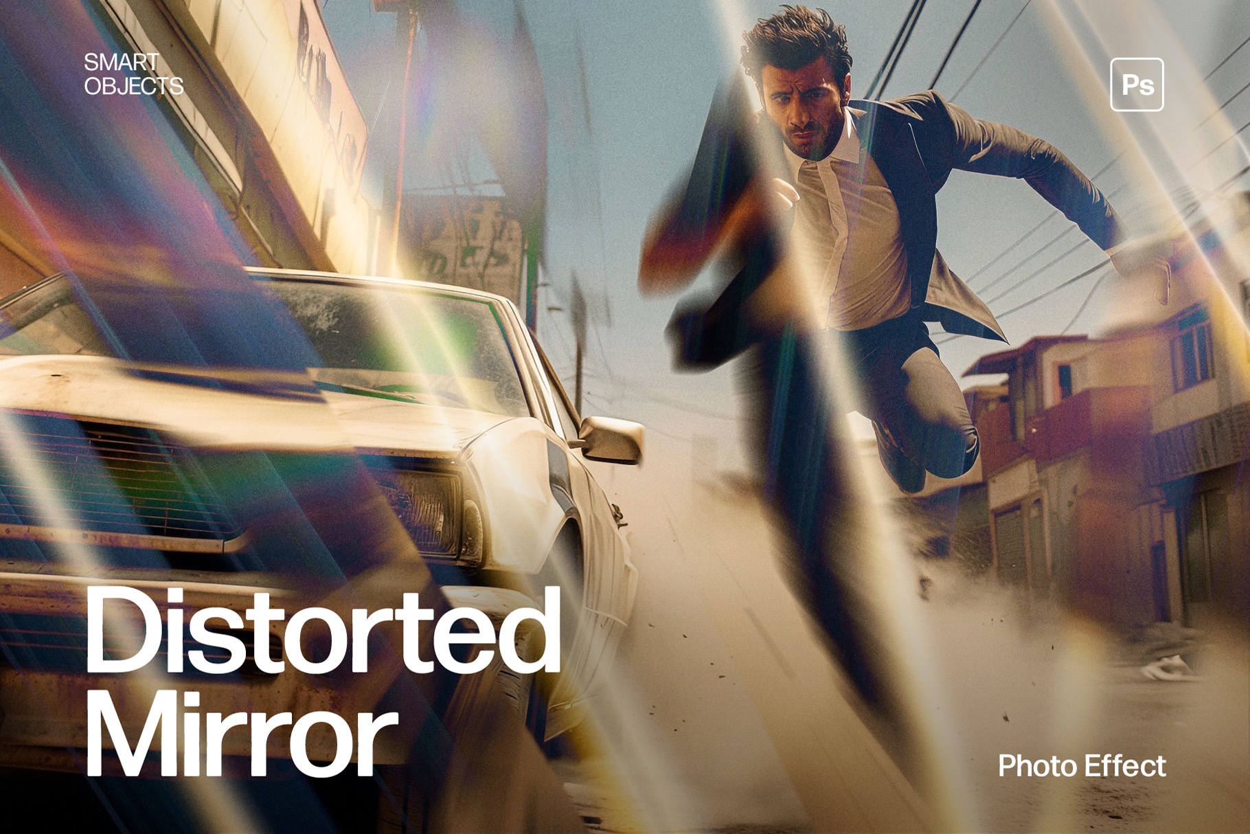 Distorted Mirror Photo Effect Template
