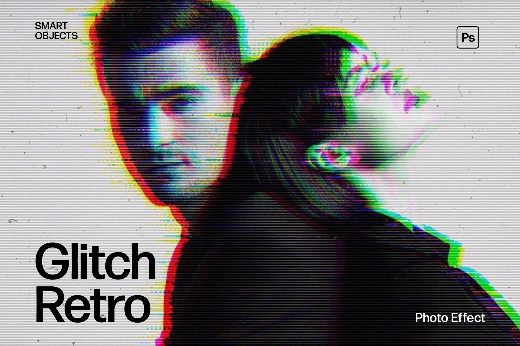 Glitch Retro Photo Effect Template
