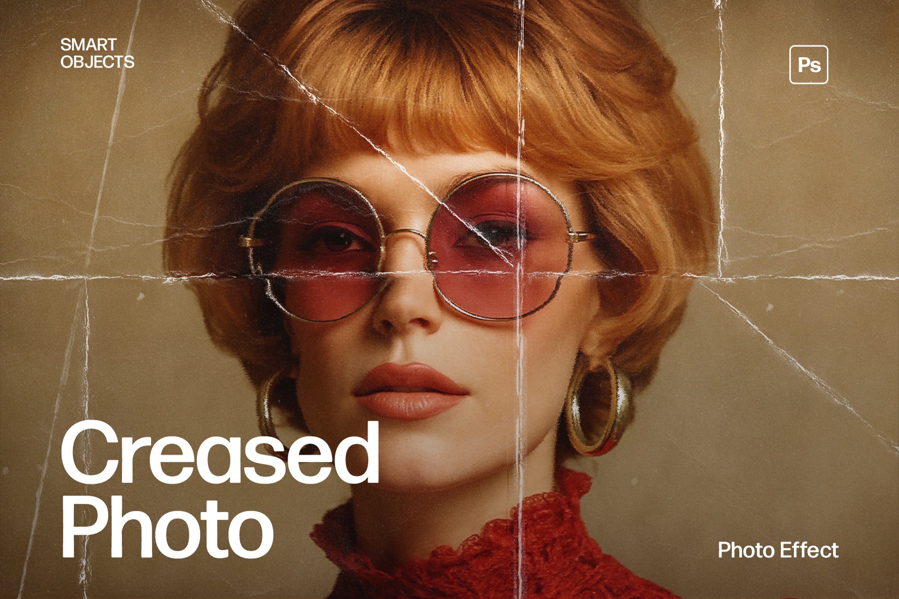 Old Creased Photo Effect Template