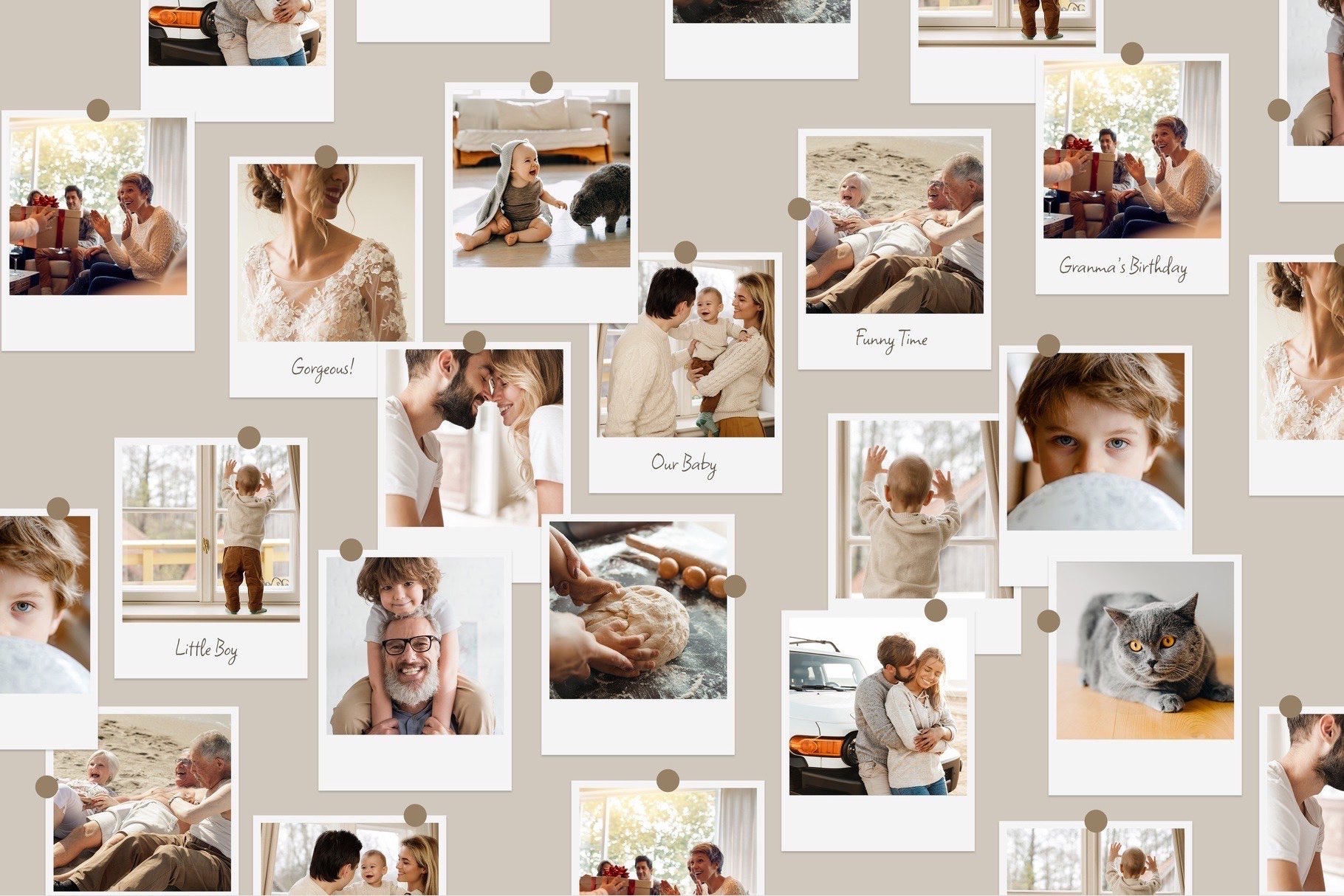 Polaroid Photo Collage Template