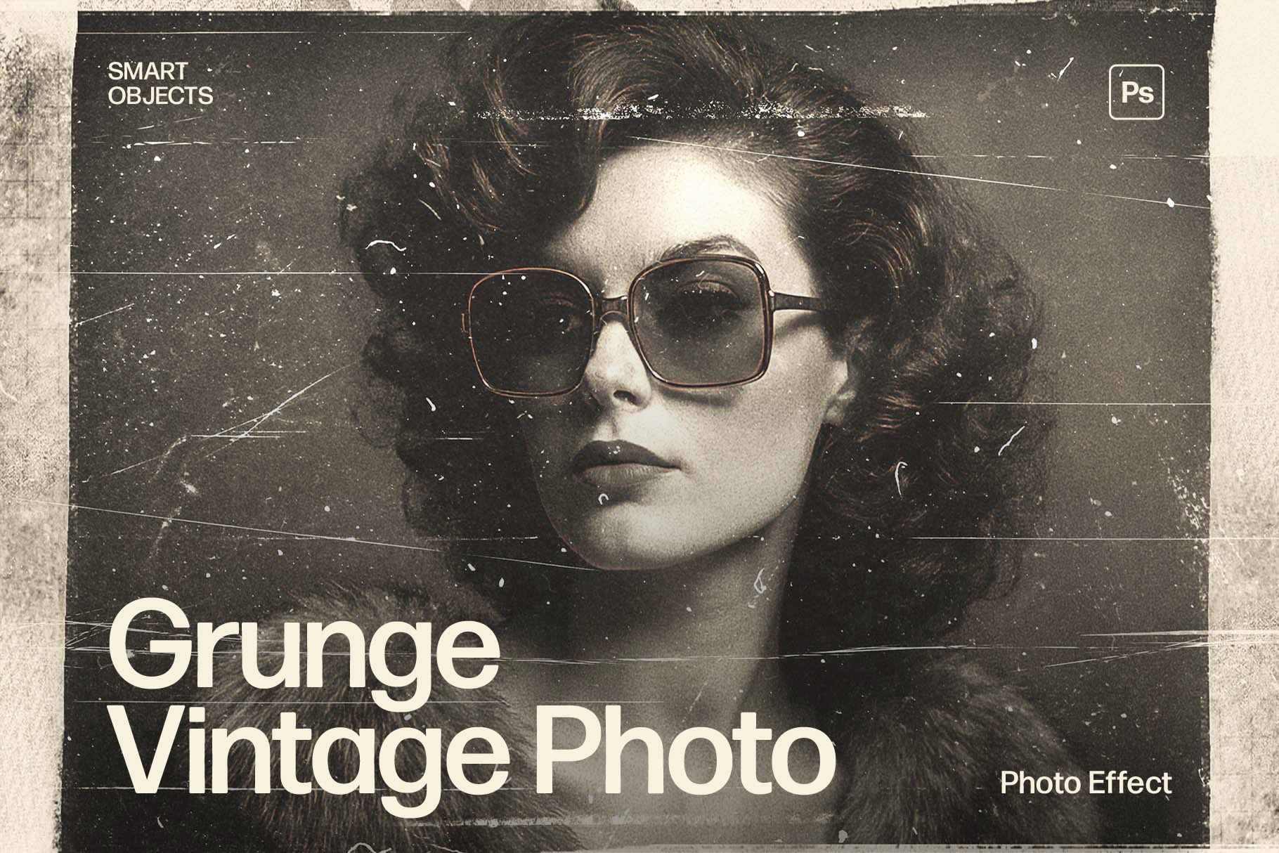 Vintage Grunge Photo Effect Template