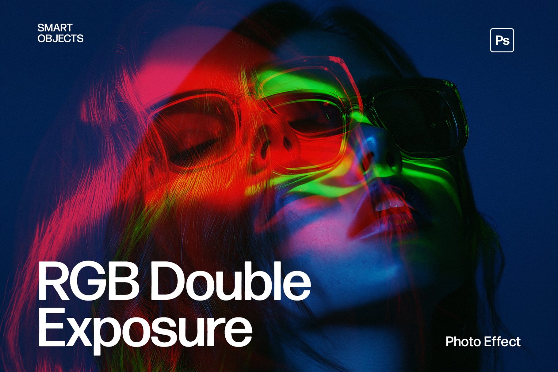 RGB Split Double Exposure Photo Effect Template