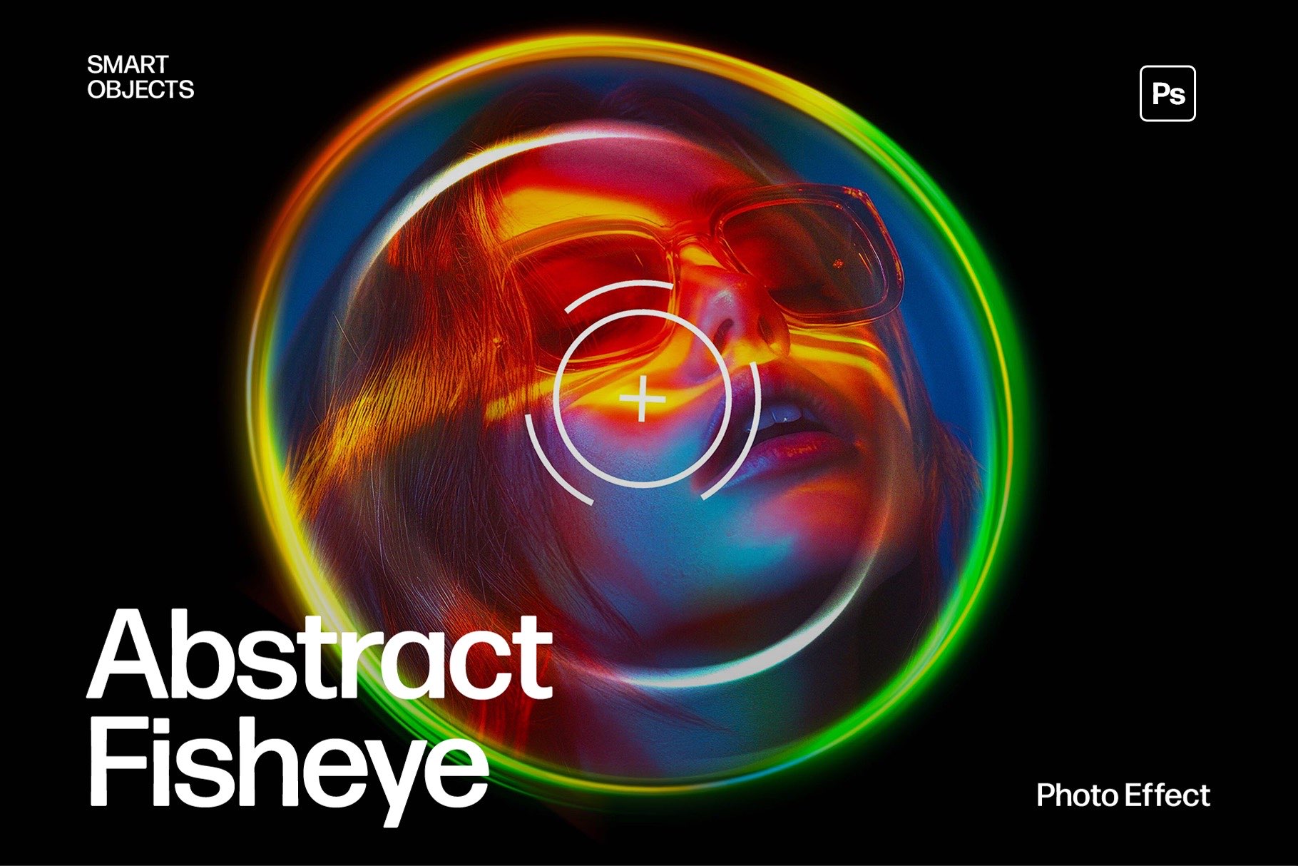 Abstract Fisheye Lens Photo Effect Template