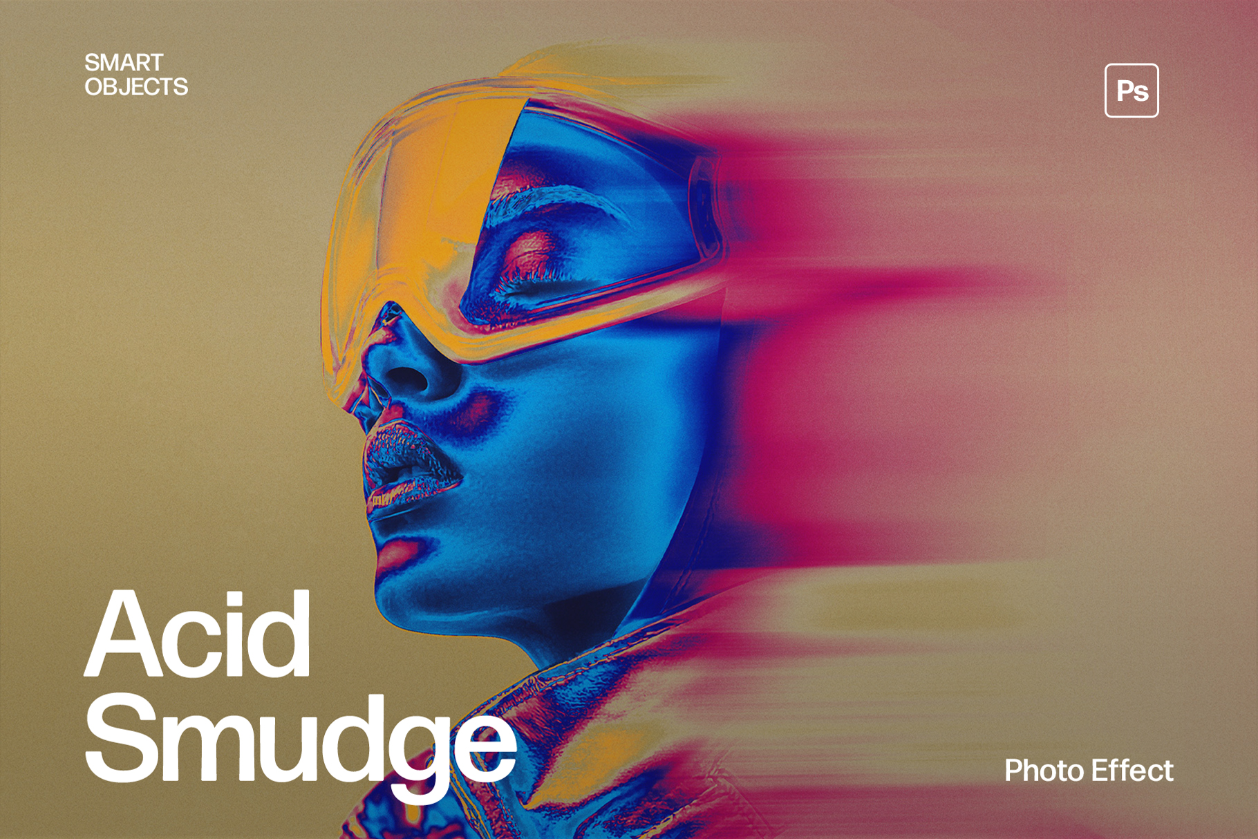 Acid Smudge Photo Effect Template