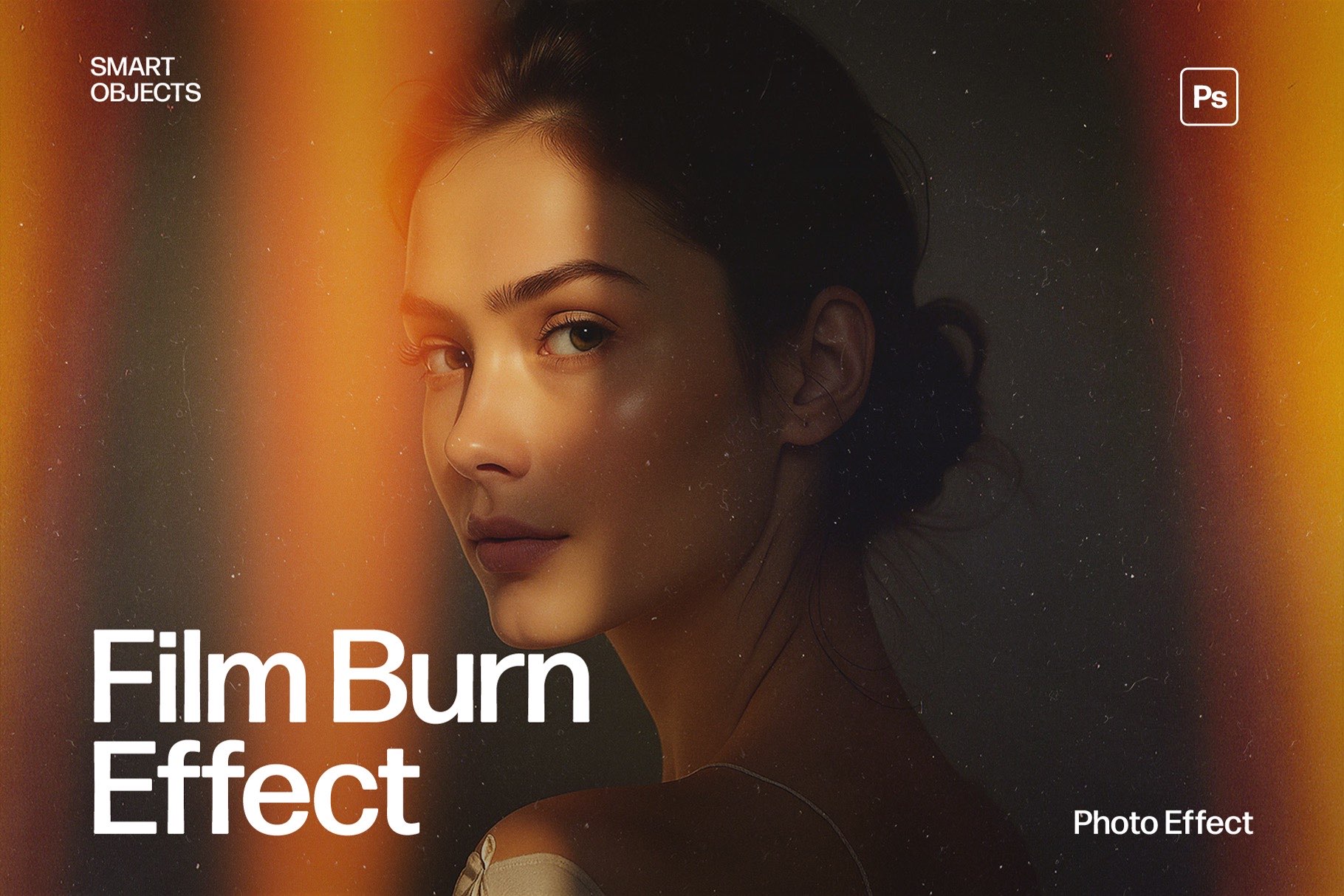 Analog Film Burn Photo Effect Template