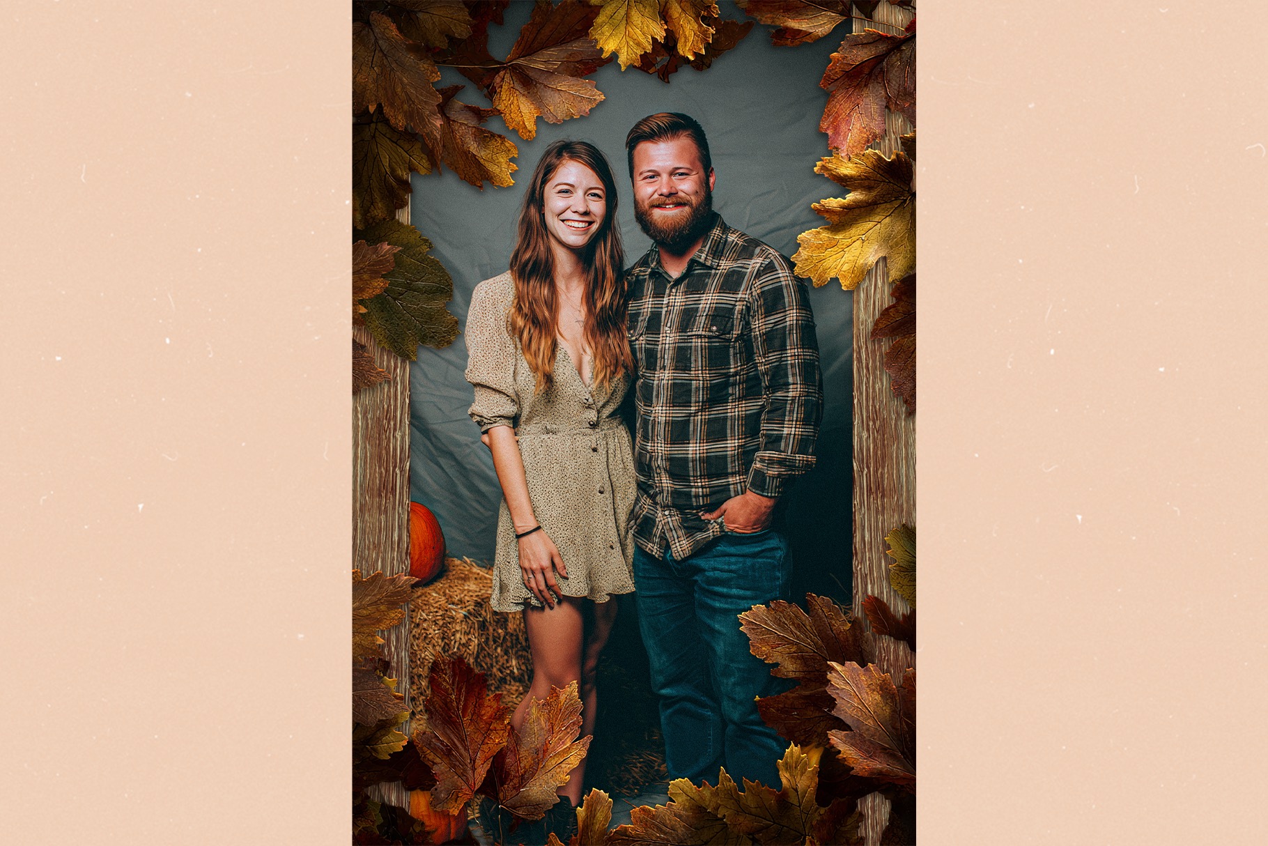 Autumn Fall Photo Frame Template in Canva, Photoshop PSD & Clipart PNG