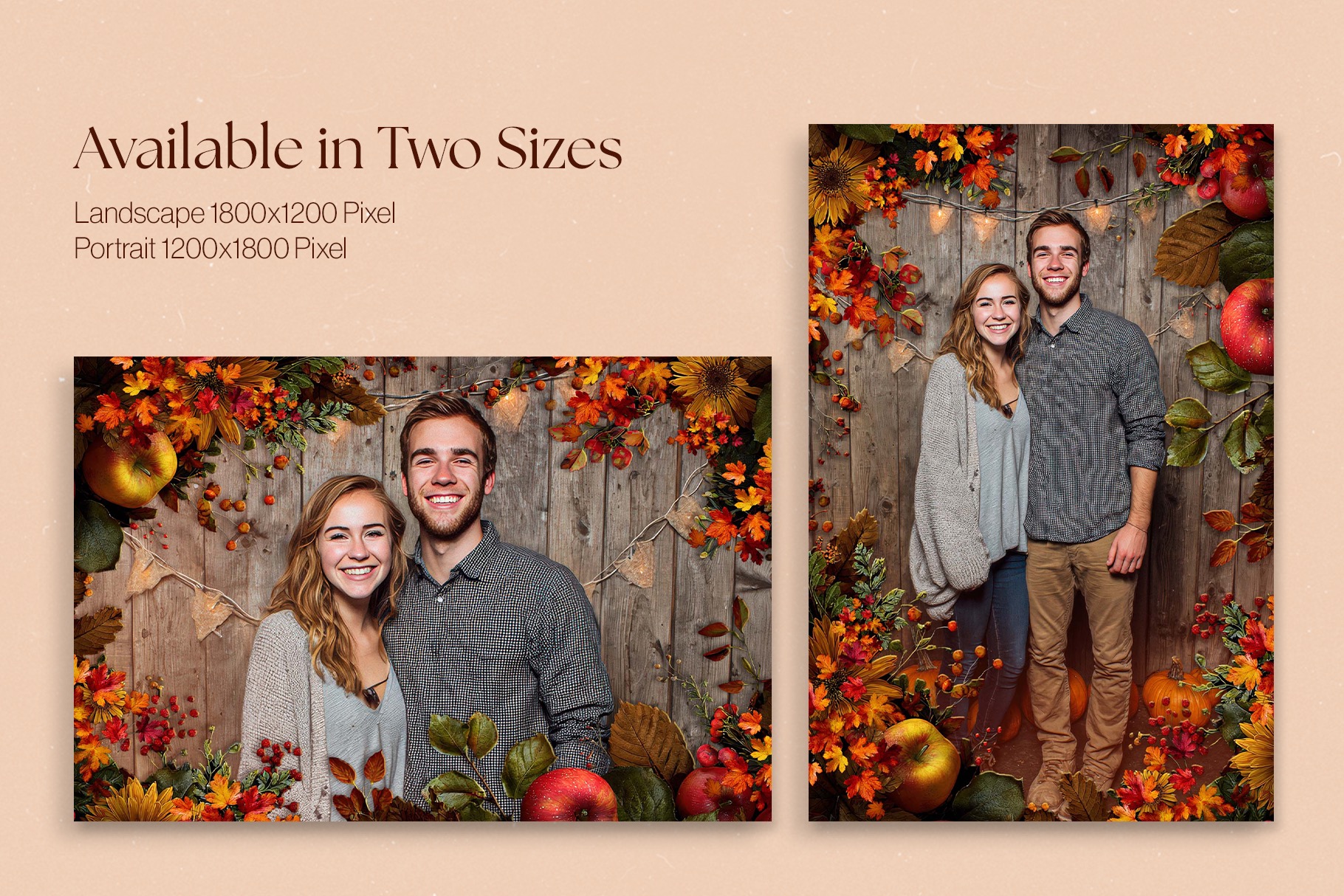 Autumn Photo Frame Template in Canva, Clipart PNG & Photoshop PSD