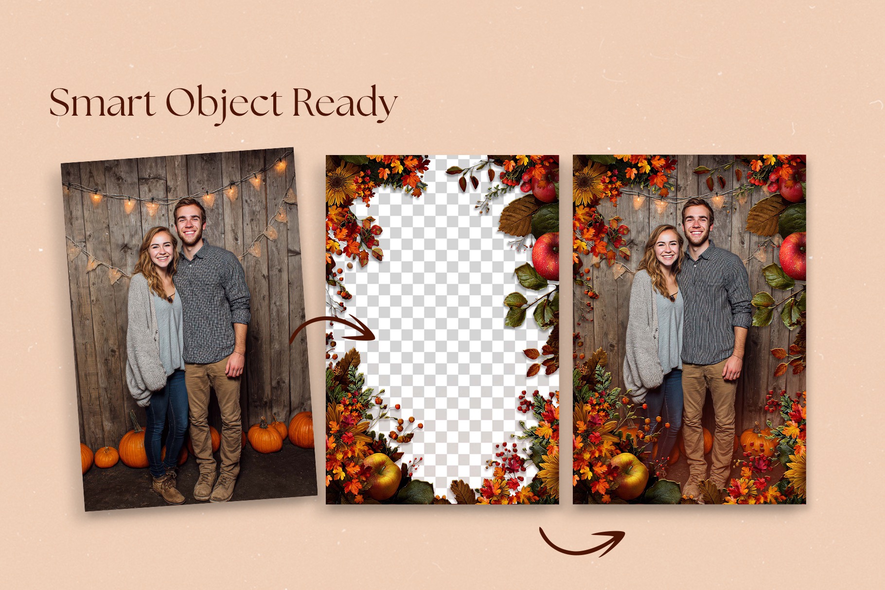 Autumn Photo Frame Template in Canva, Clipart PNG & Photoshop PSD