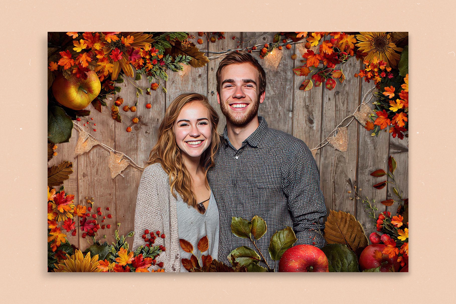 Autumn Photo Frame Template in Canva, Clipart PNG & Photoshop PSD