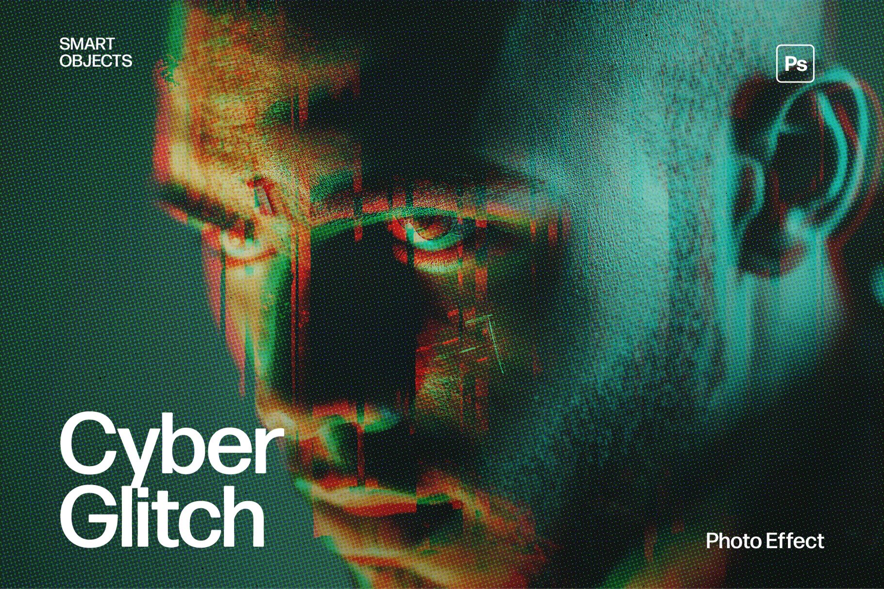 Cyber Glitch Photo Effect Template