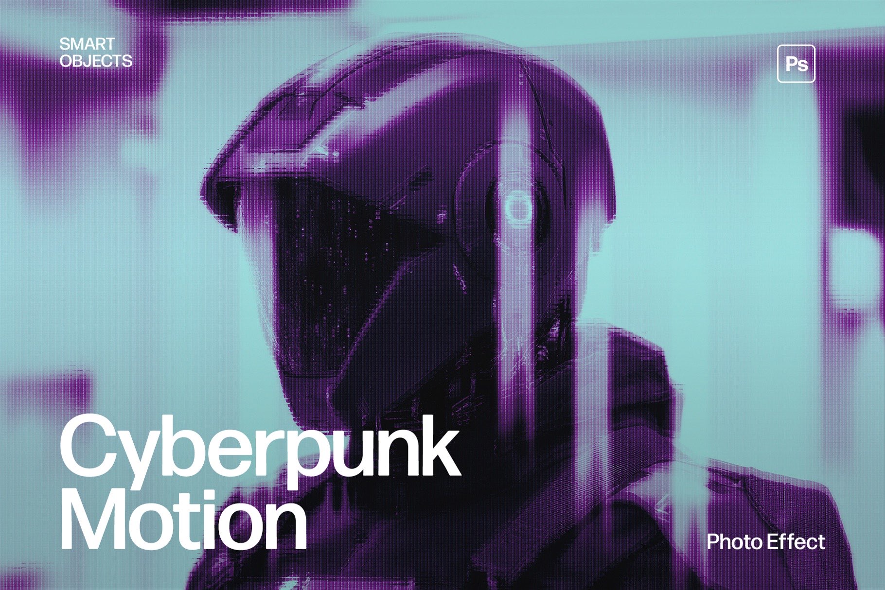 Cyberpunk Motion Photo Effect Template