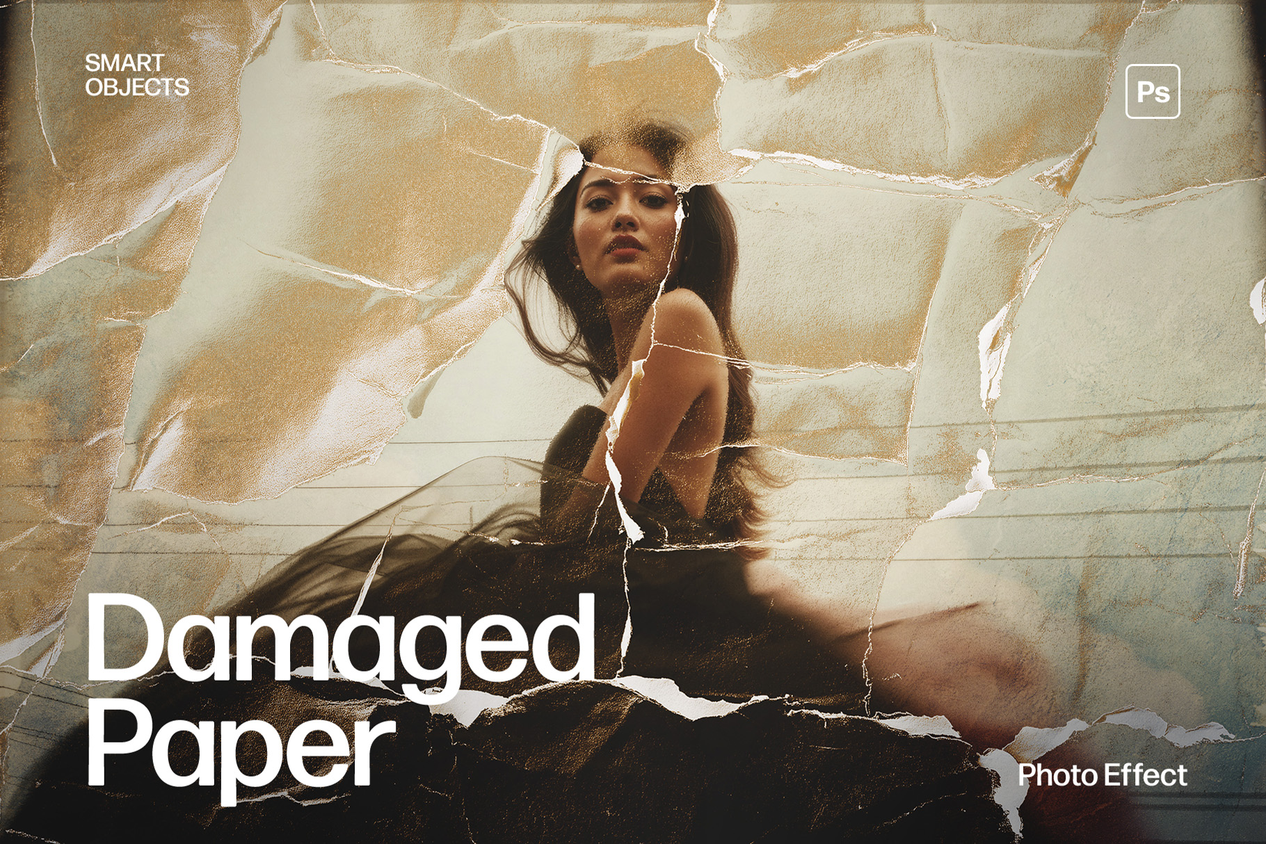 Damaged Photo Paper Mockup Template