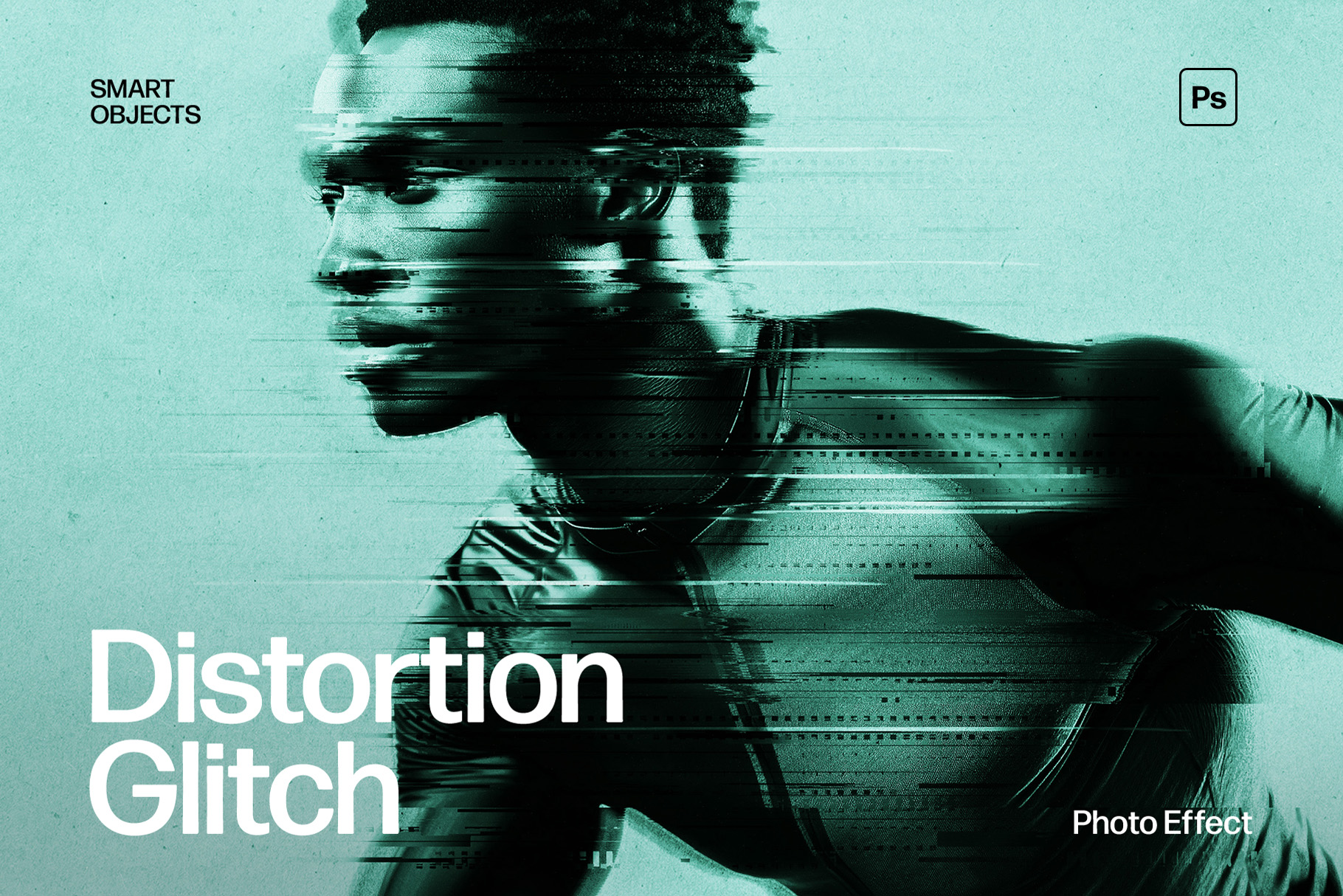 Distortion Glitch Photo Effect Template