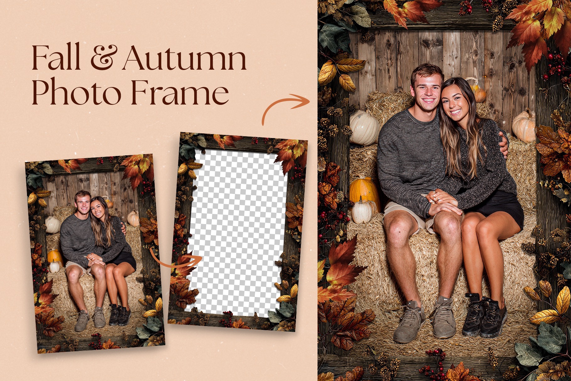 Fall Autumn Leaves Frame Border Template