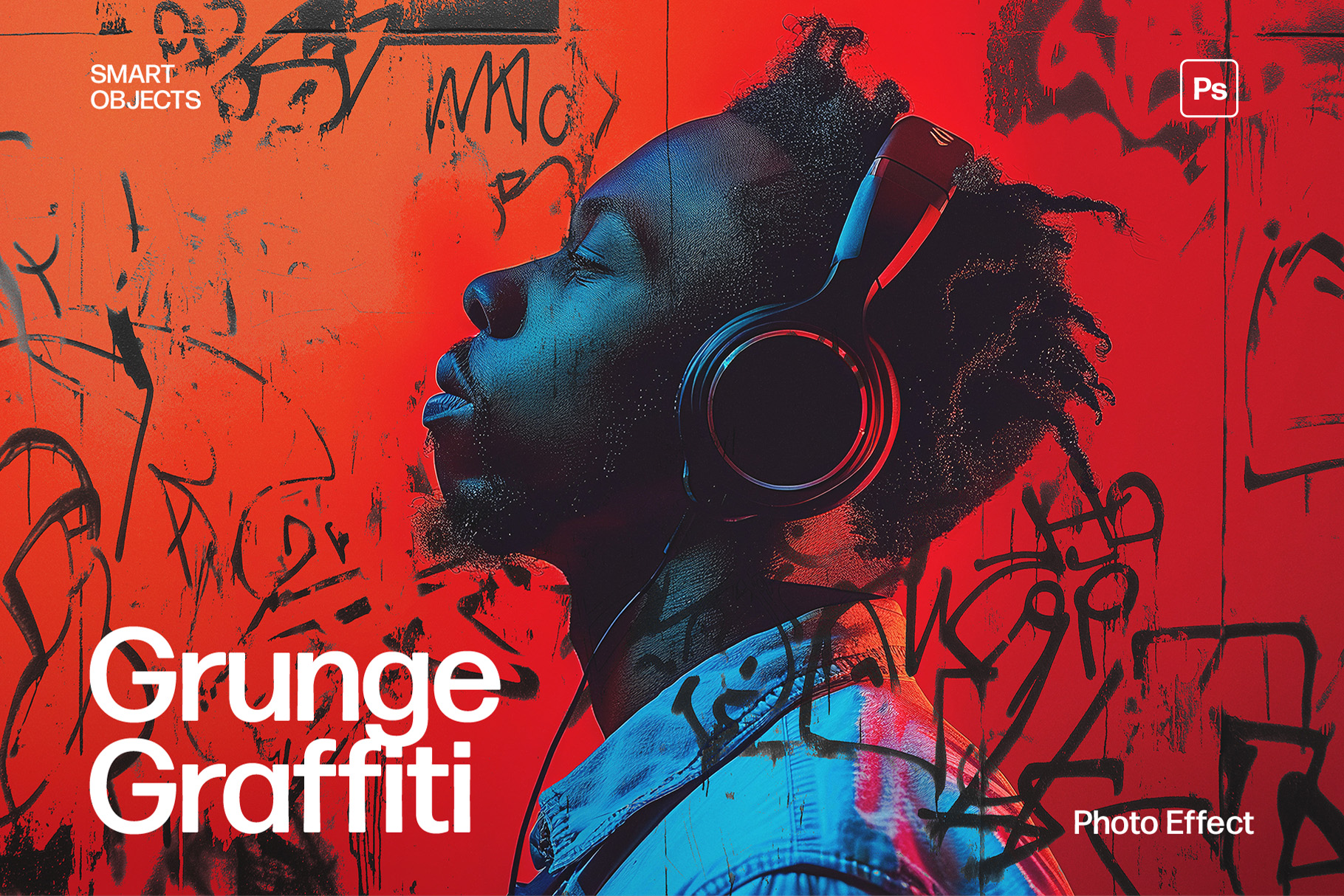 Grunge Graffiti Photo Effect Template