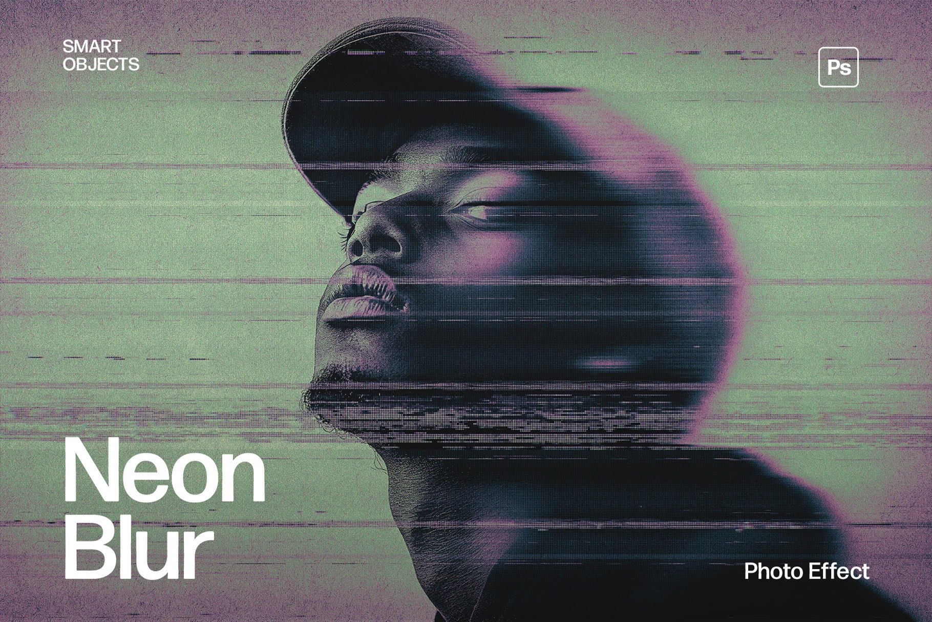 Neon Blur Photo Effect Template