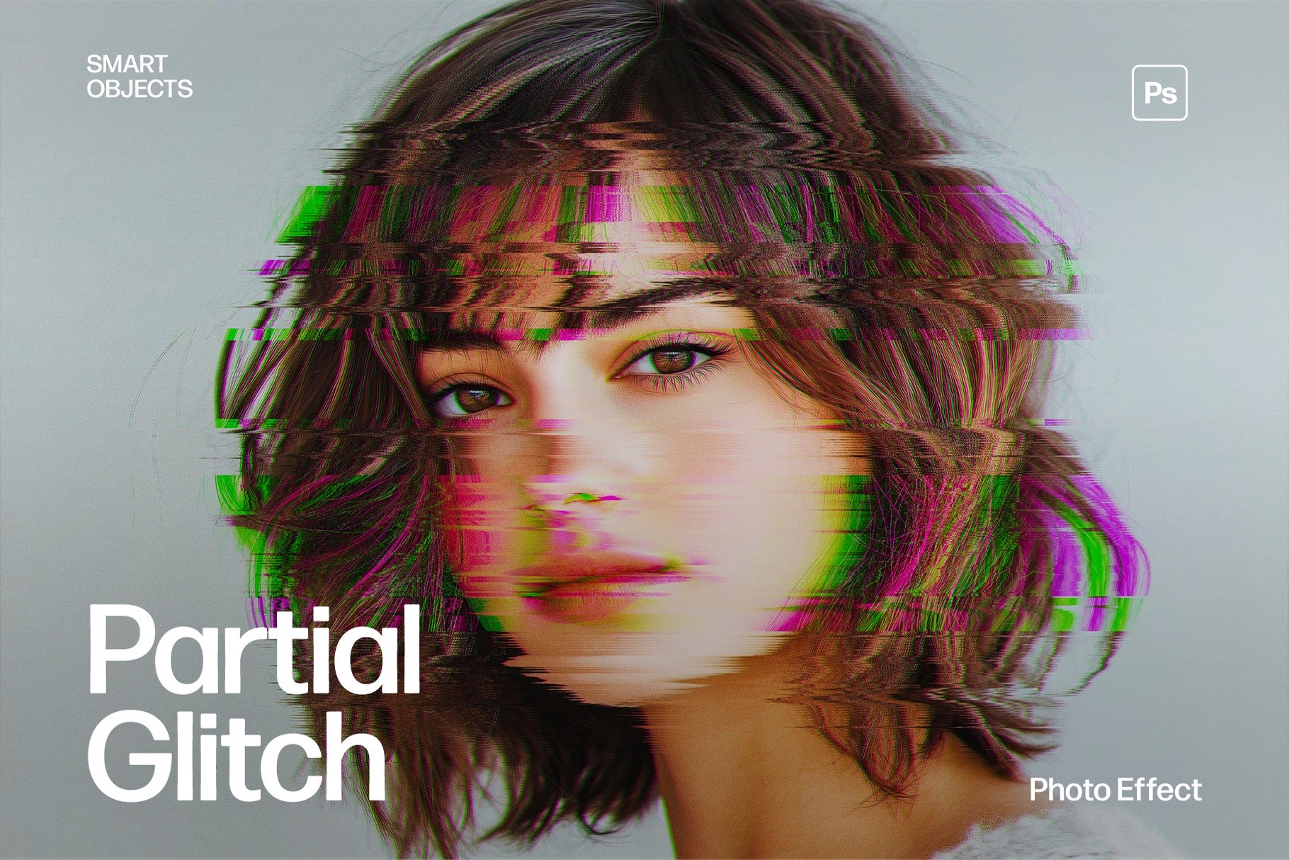 Partial Glitch Photo Effect Template