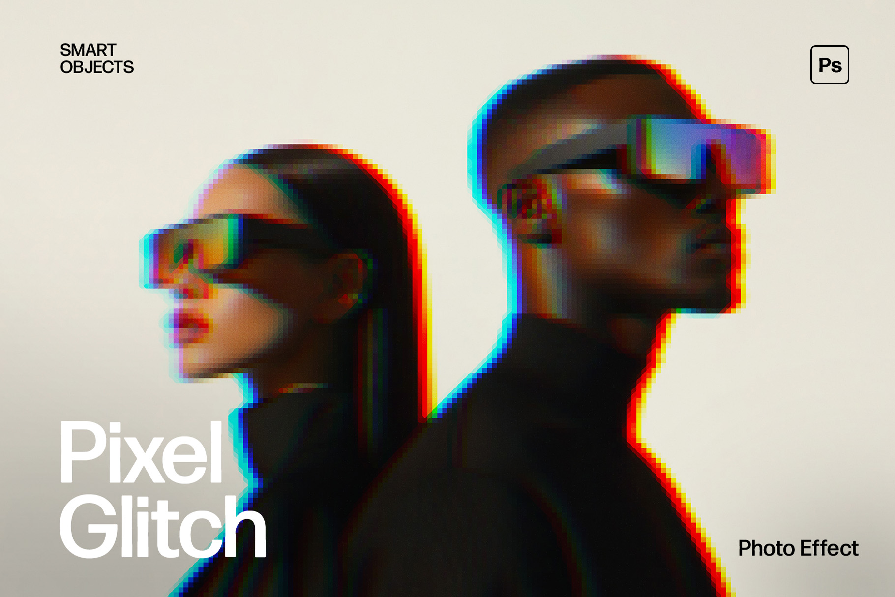 Pixel Glitch Photo Effect Template