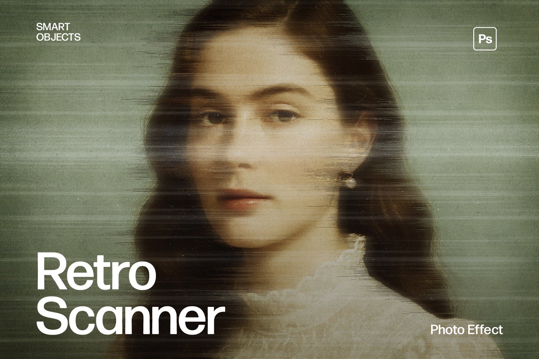Retro Scanner Photo Effect Template