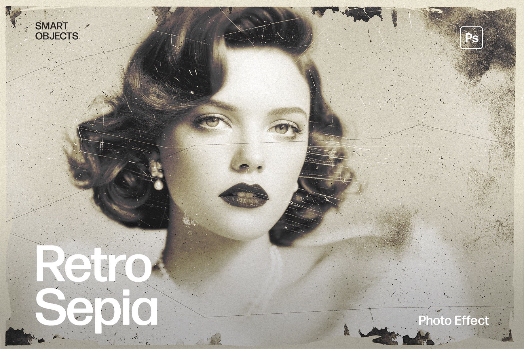 Retro Sepia Photo Effect Template